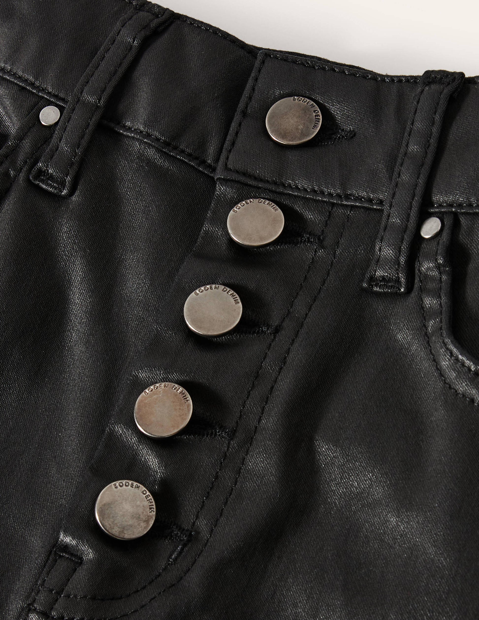 Jean skinny à braguette boutonnée-Noir ciré-5