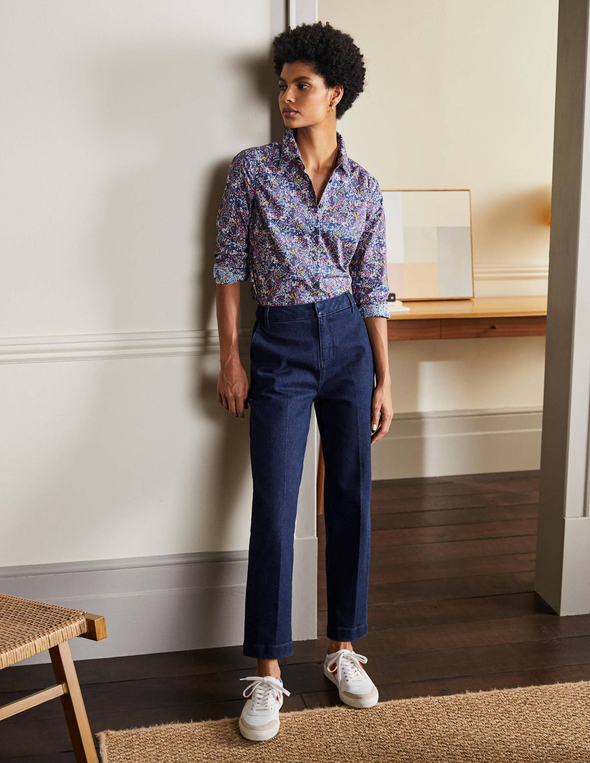 Jeans mit geradem Bein-Indigoblau-5