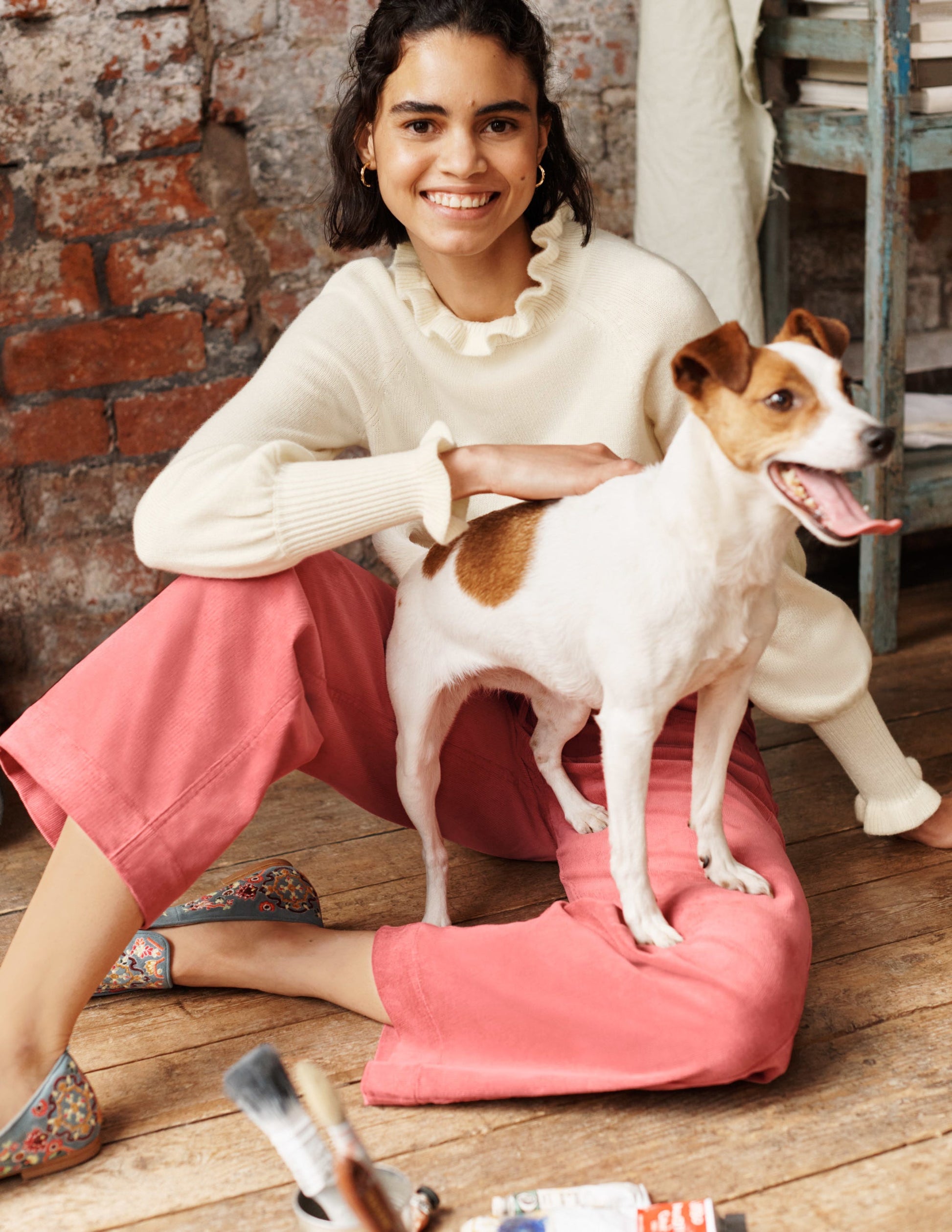 Pantalon Cavendish-Rose poudré-5
