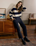 Albemarle Cropped Trousers-Navy