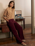 Albemarle Wide Leg Trousers-Mulled Wine