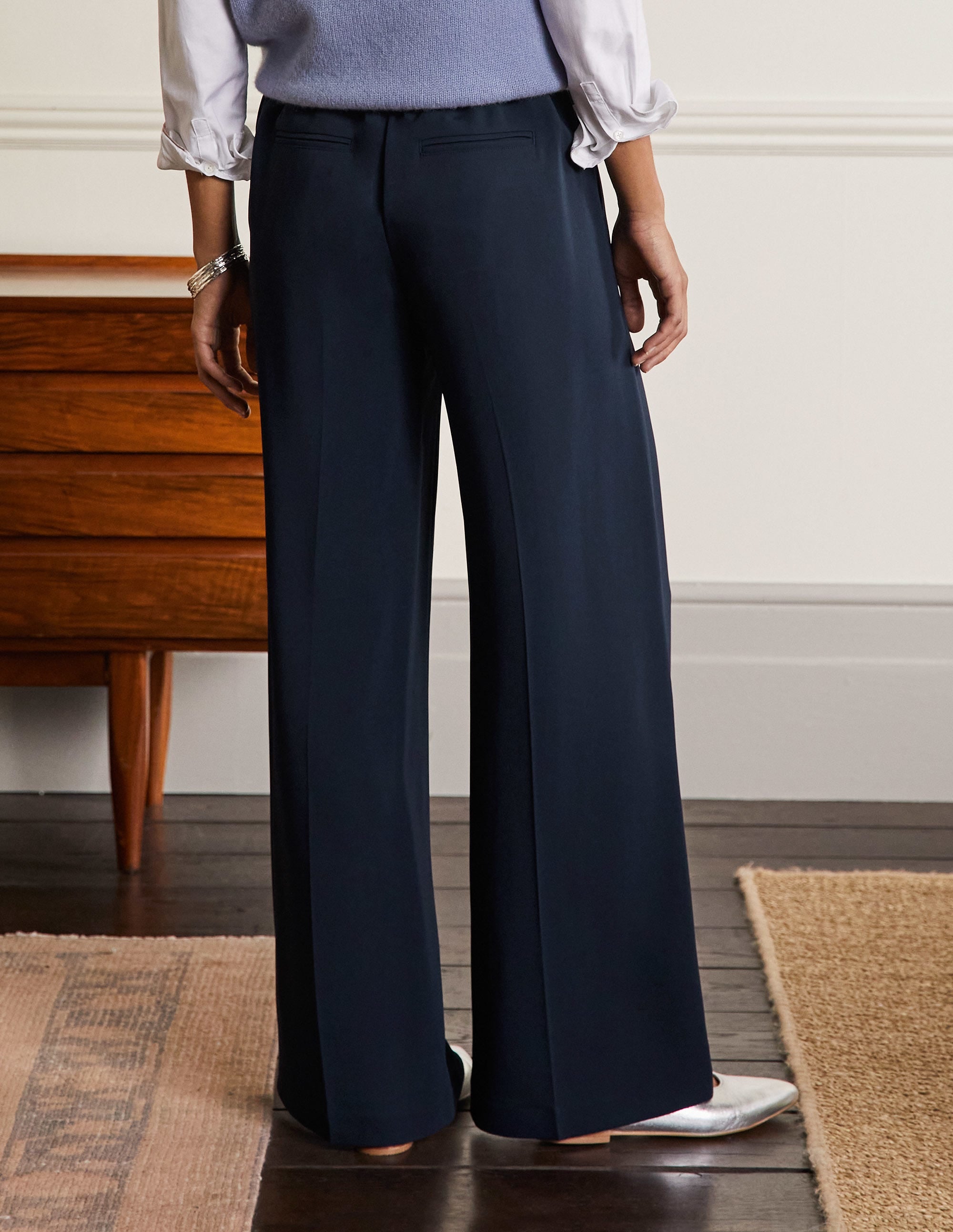Albermarle Hose mit weitem Bein-Marineblau - Image 2