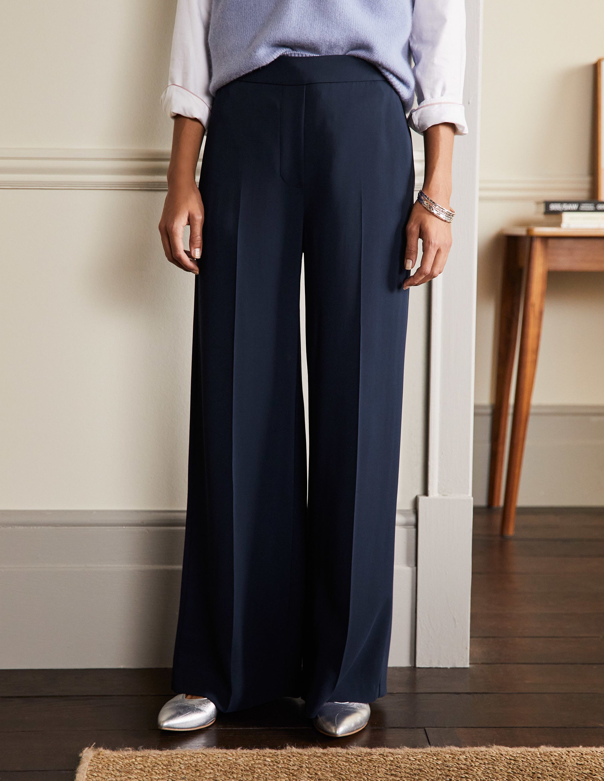 Albermarle Hose mit weitem Bein-Marineblau - Image 3