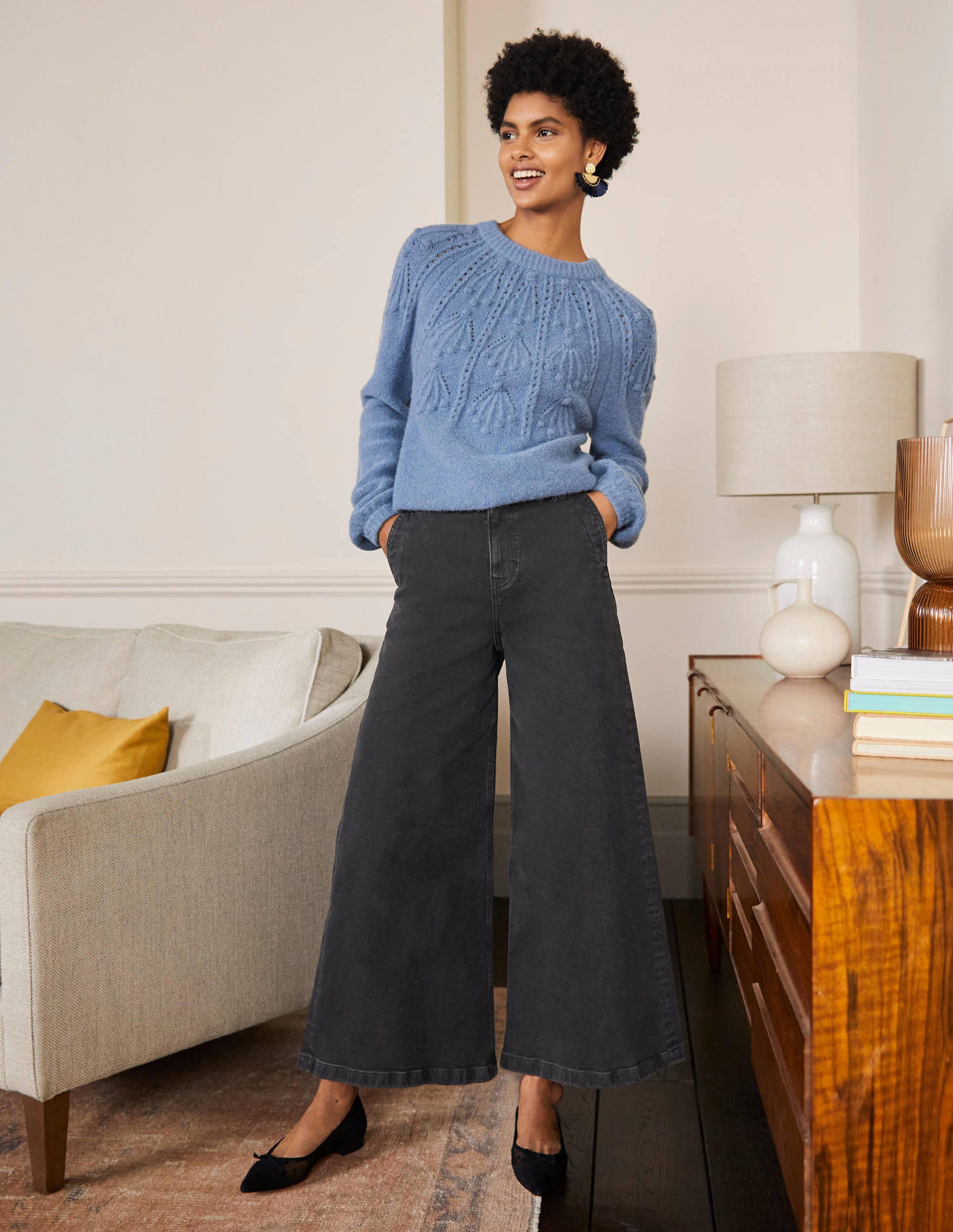 Jupe-culotte large-Noir délavé - Image 4
