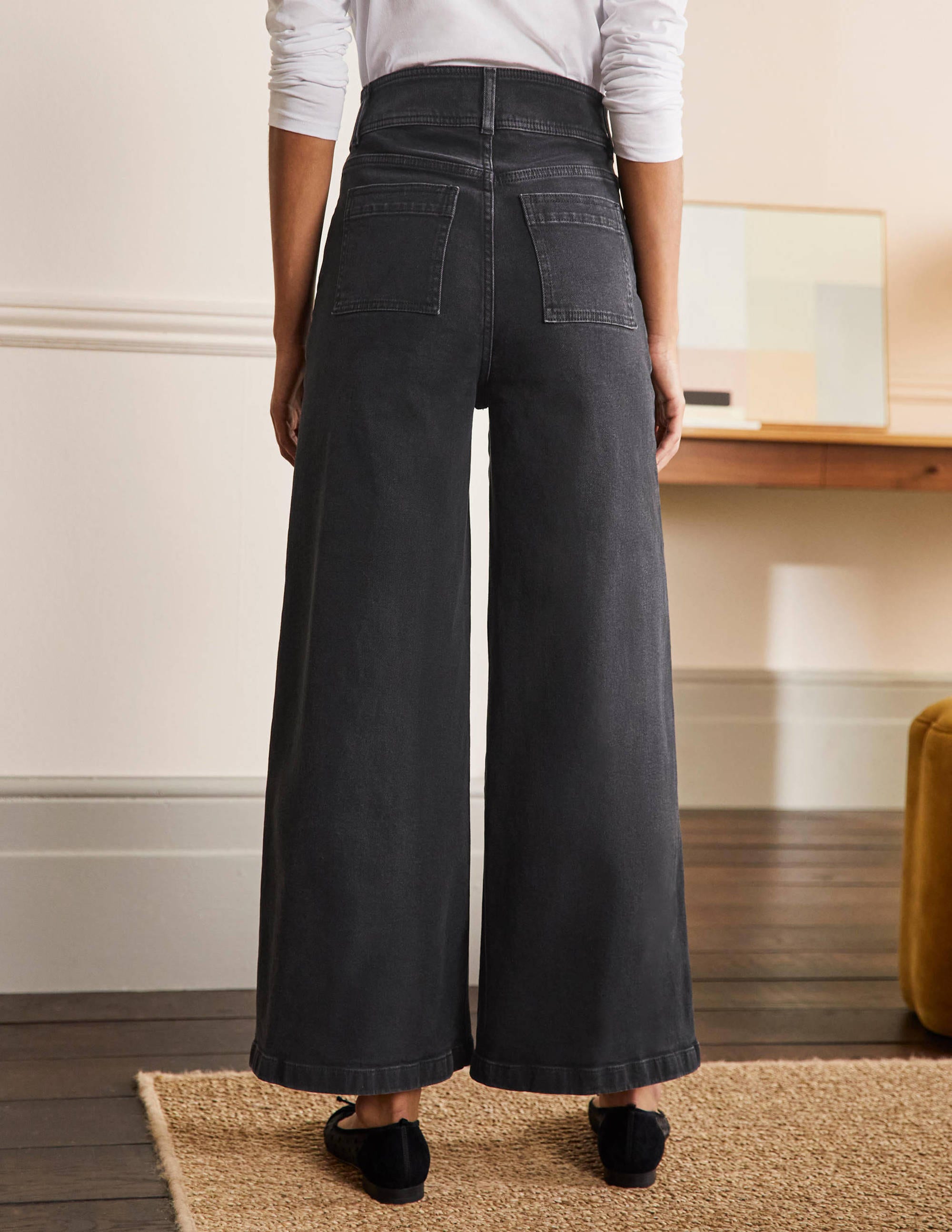 Jupe-culotte large-Noir délavé - Image 2