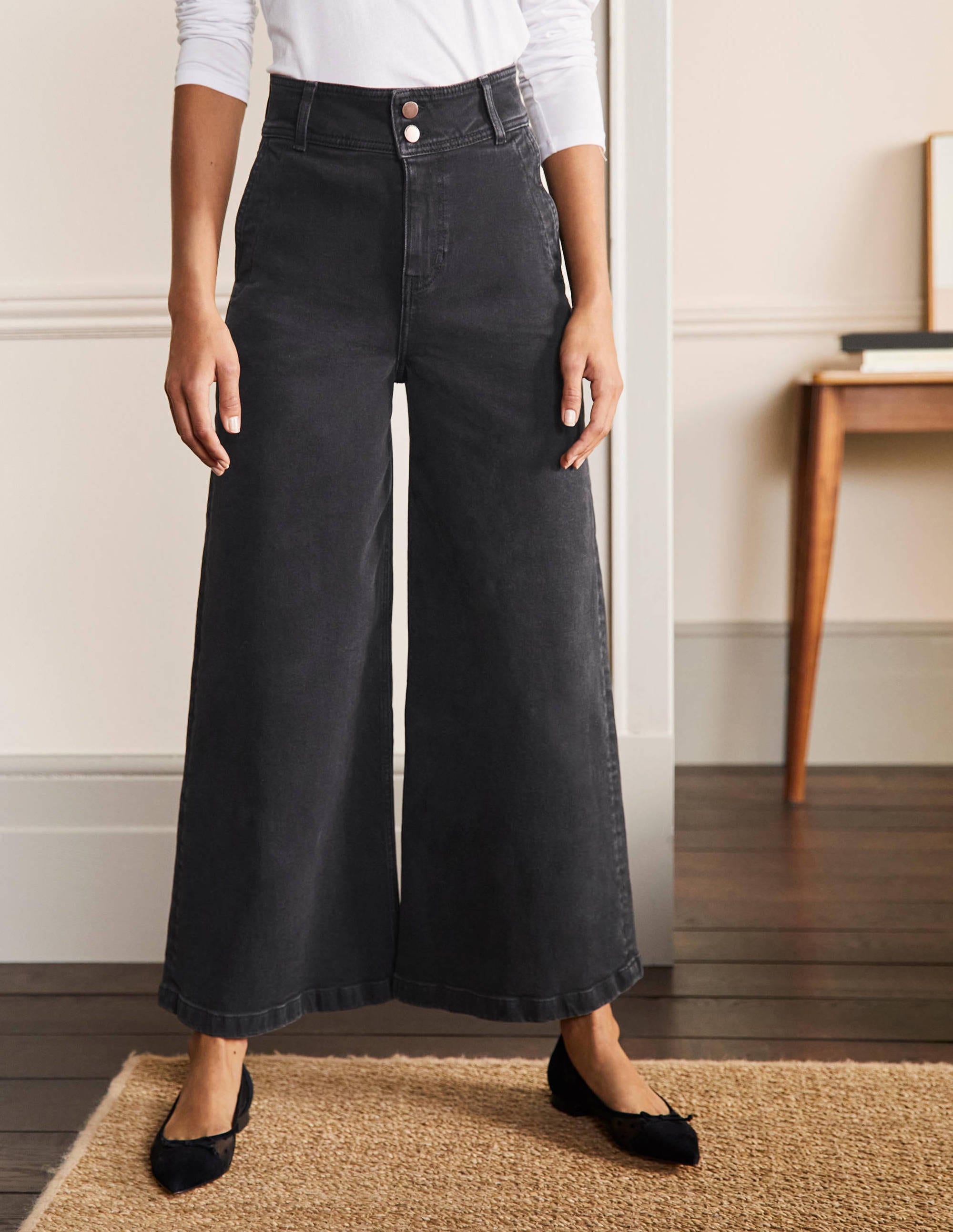 Jupe-culotte large-Noir délavé - Image 3