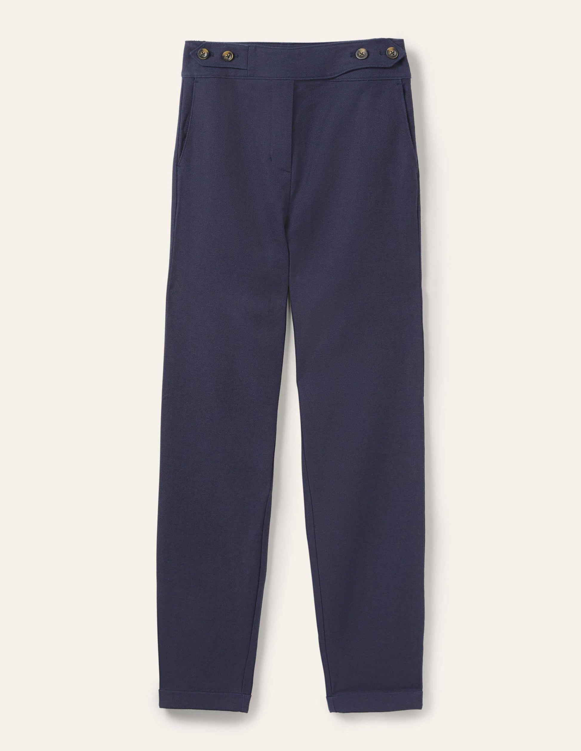 Pantalon avec patte décorative-Bleu marine-6