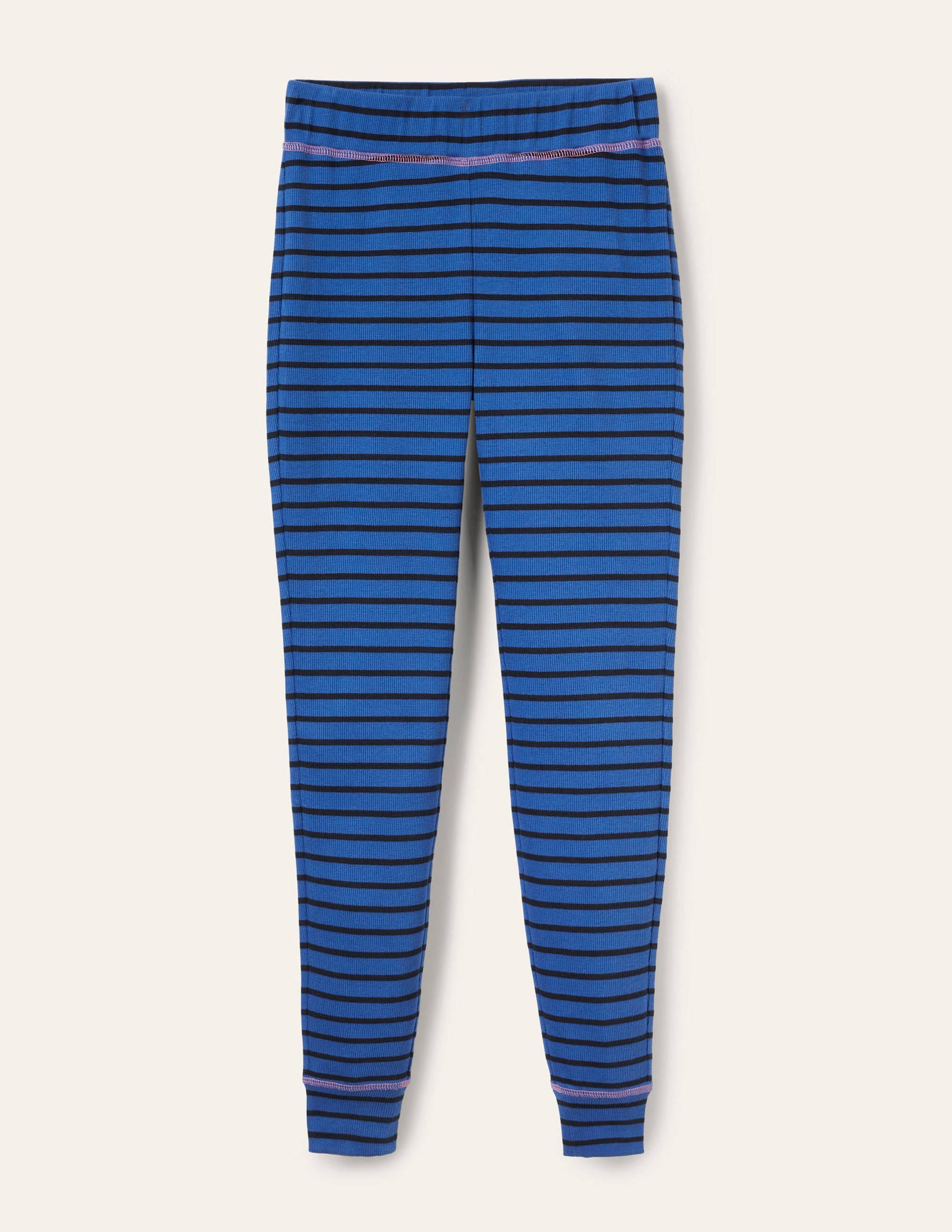Schlafanzughose mit Rippstrick-Porzellanblau/Navy, Gestreift - Image 5