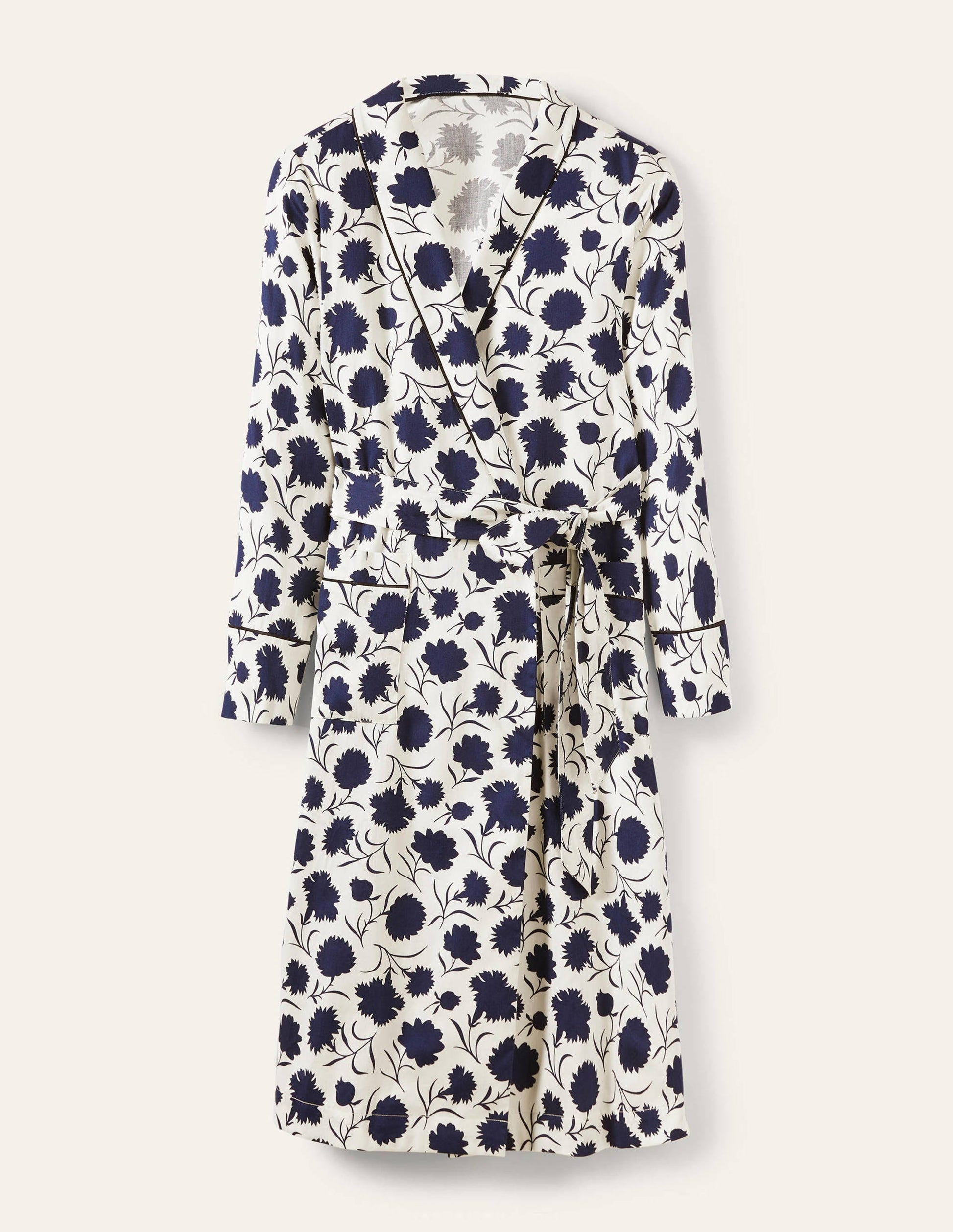 Robe de chambre en coton-Ivoire, bourgeon feuillu-5