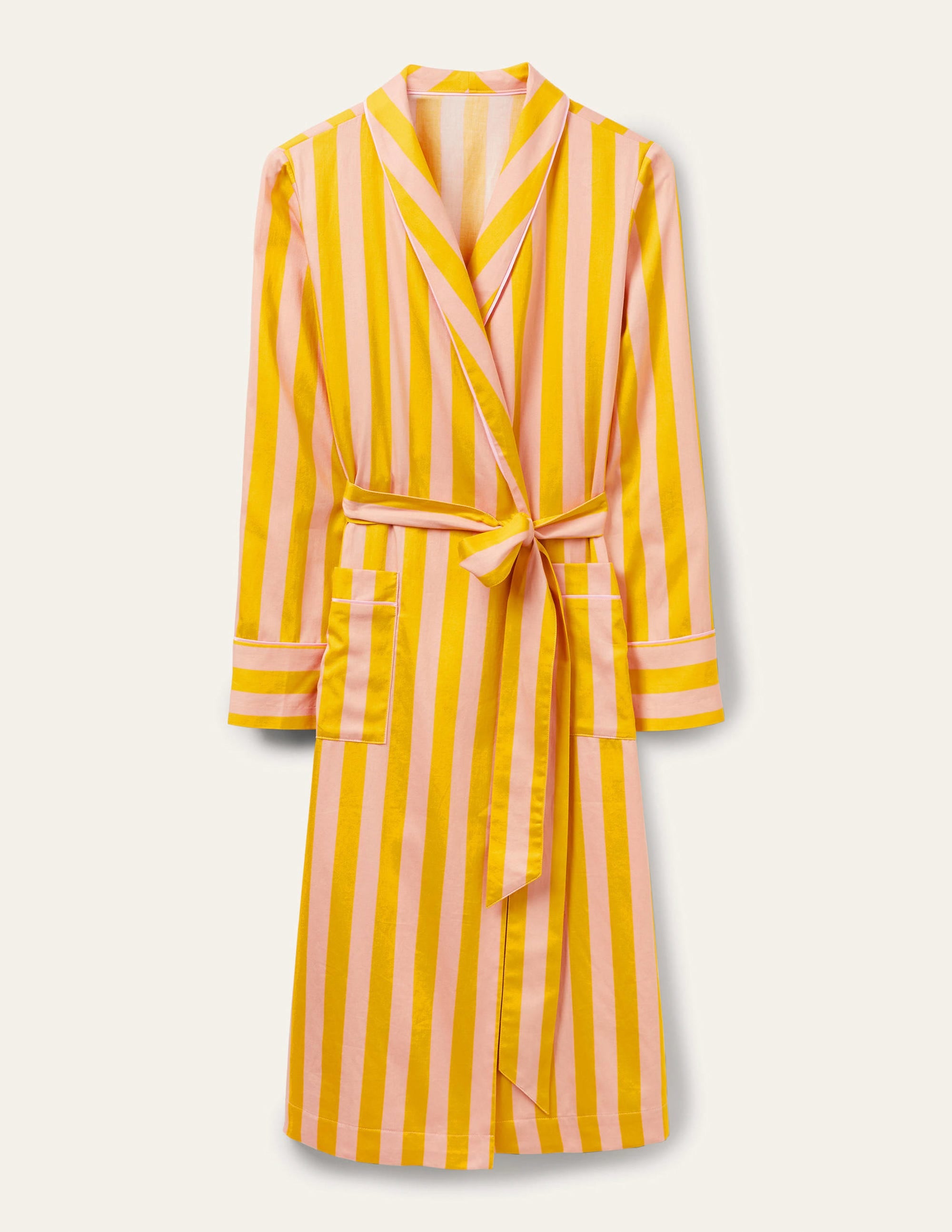 Robe de chambre en coton-Rayé milkshake et guêpe - Image 6