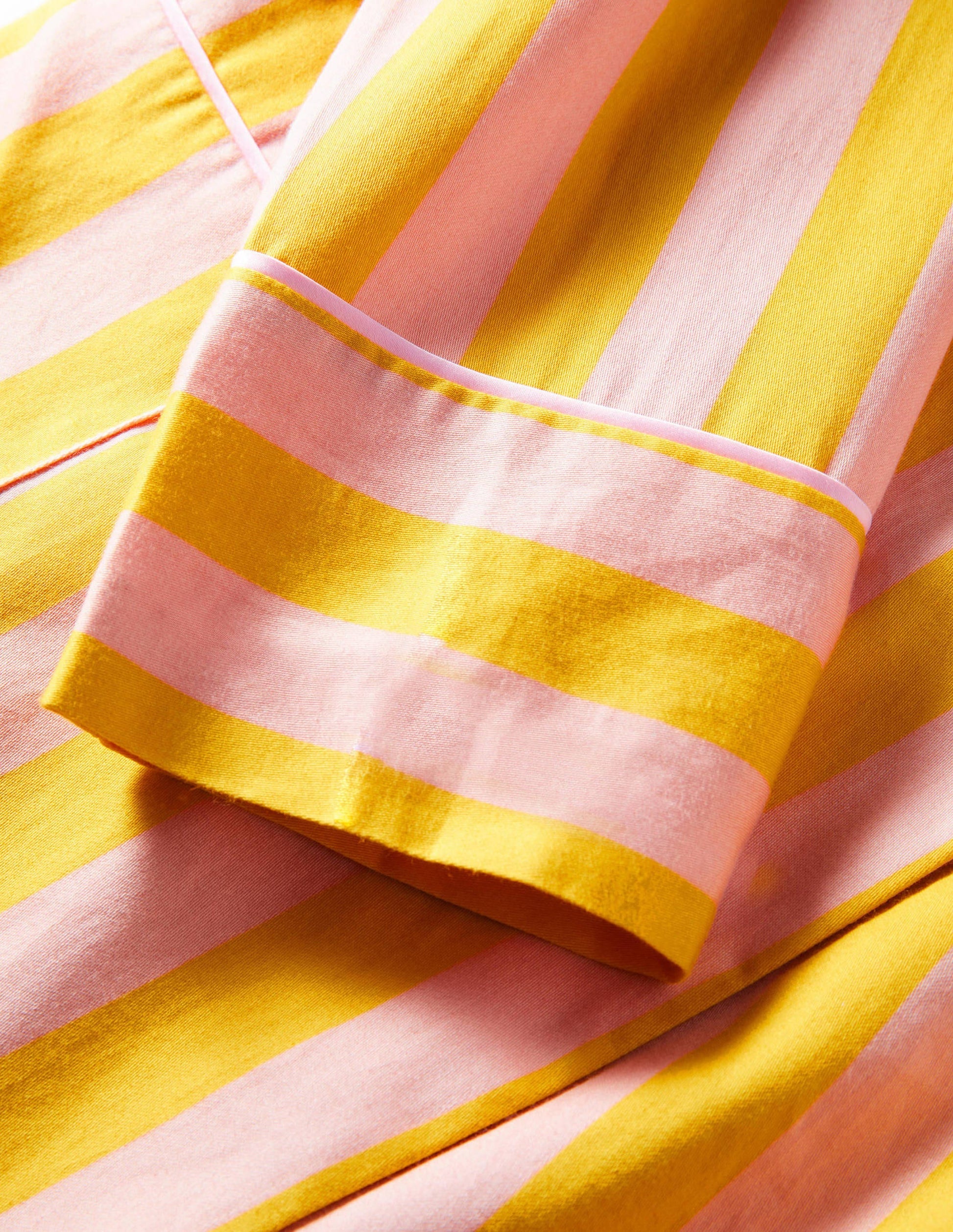 Robe de chambre en coton-Rayé milkshake et guêpe-7