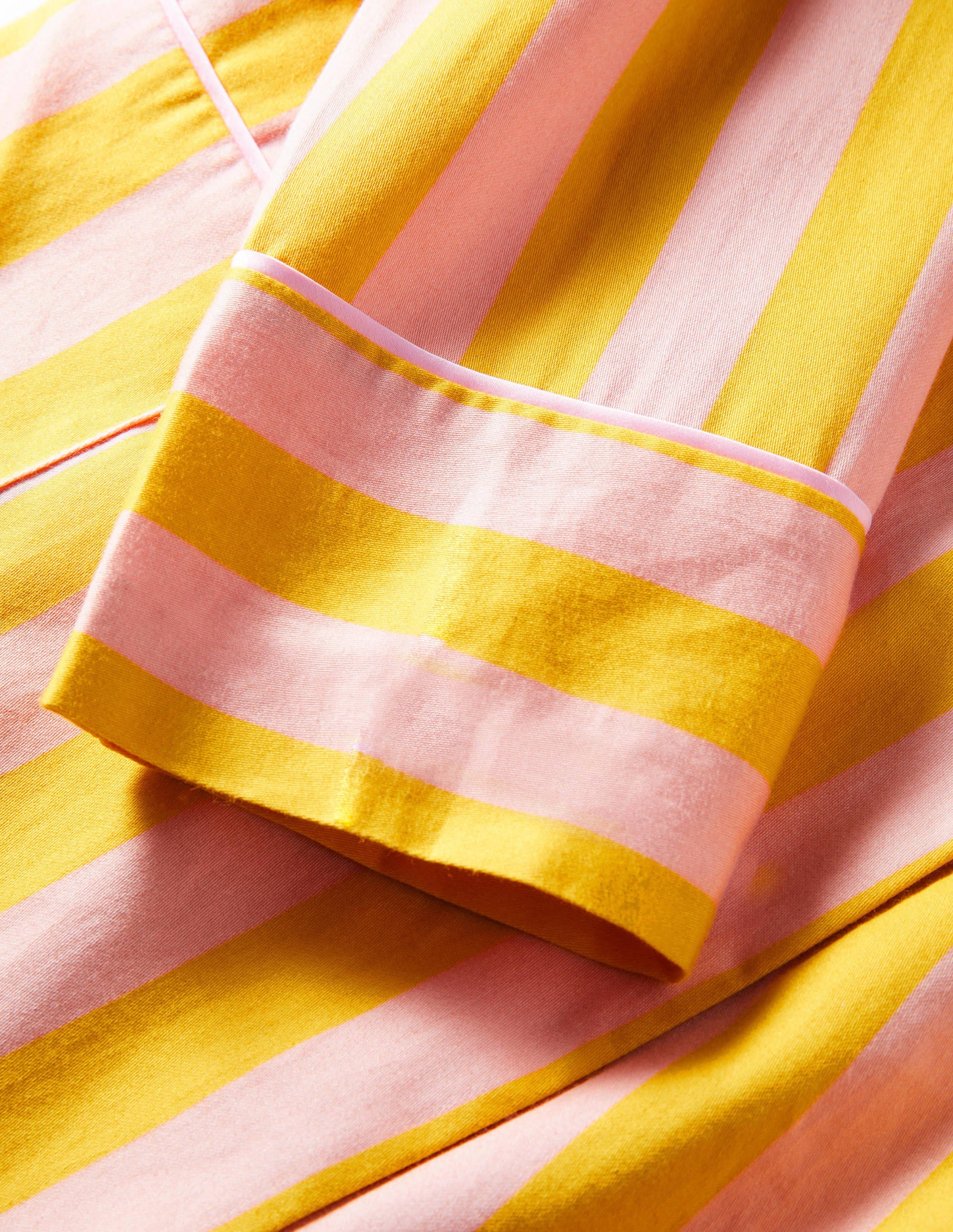 Robe de chambre en coton-Rayé milkshake et guêpe - Image 7