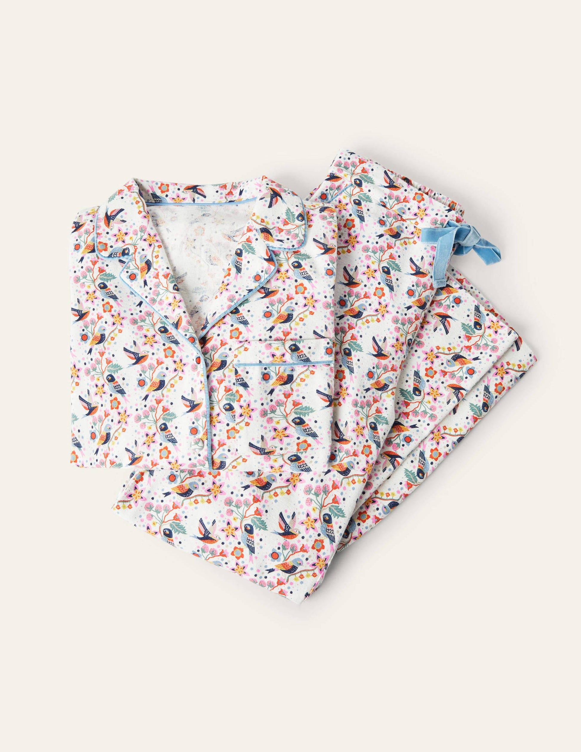Vanessa Cosy Pyjama Set-Ivory, Pretty Bird-5