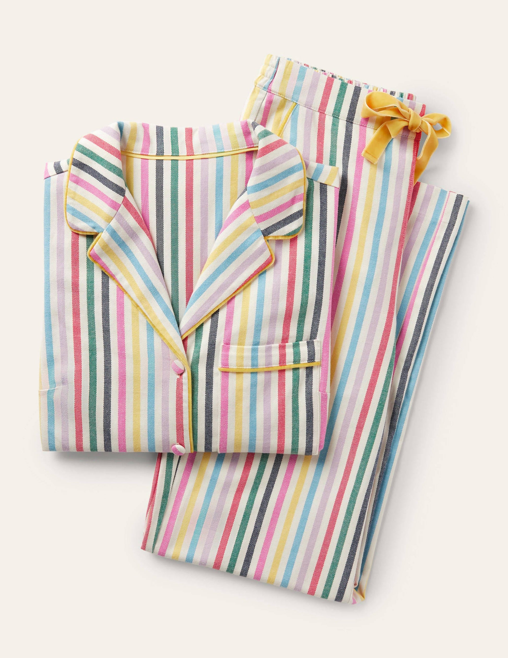 Pyjama Vanessa cosy-Rayé arc-en-ciel tissé voile-6