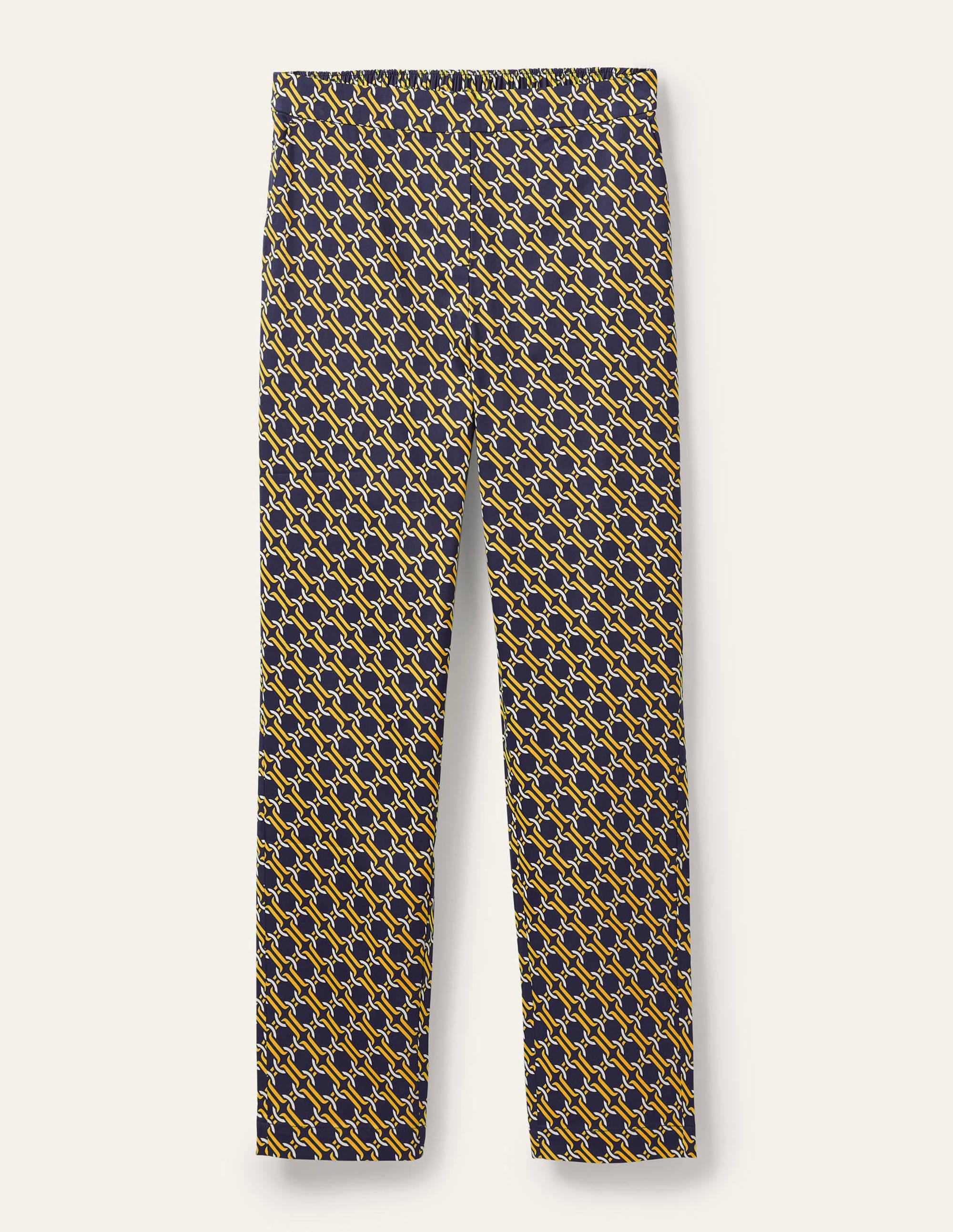 Pantalon à enfiler-Bleu marine, motif géométrique chaîne - Image 7