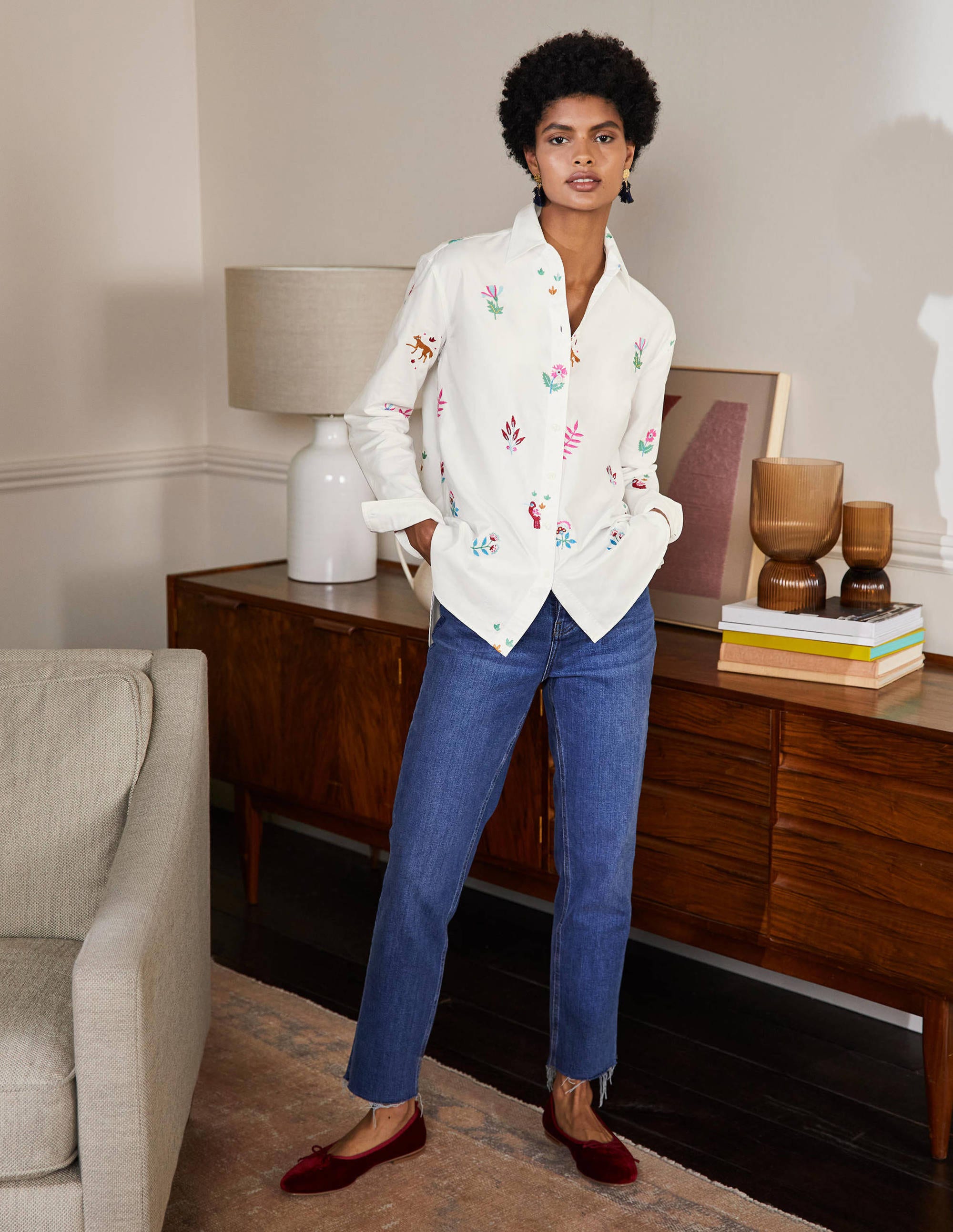 Chemise Agnes oversize-Brodé blanc - Image 3
