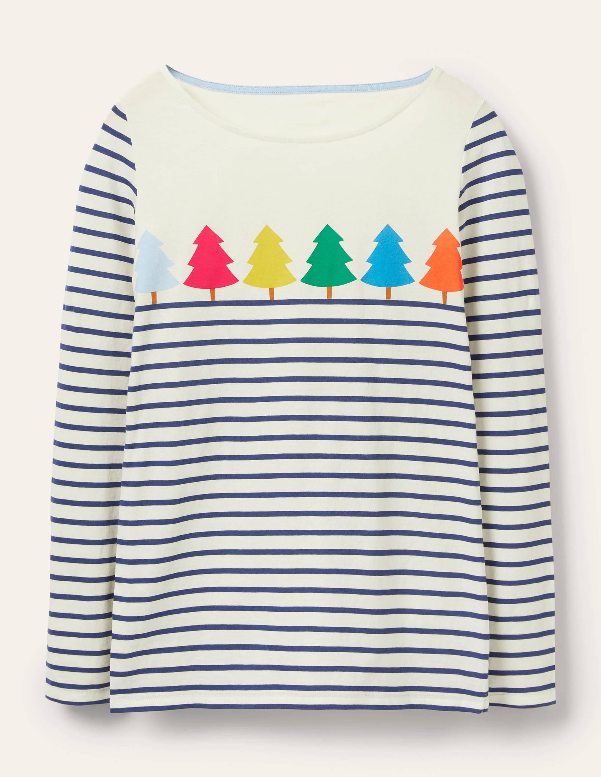 Statement-Bretonshirt-Bunt, Regenbogen-Baum - Image 4