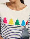 Statement-Bretonshirt-Bunt, Regenbogen-Baum