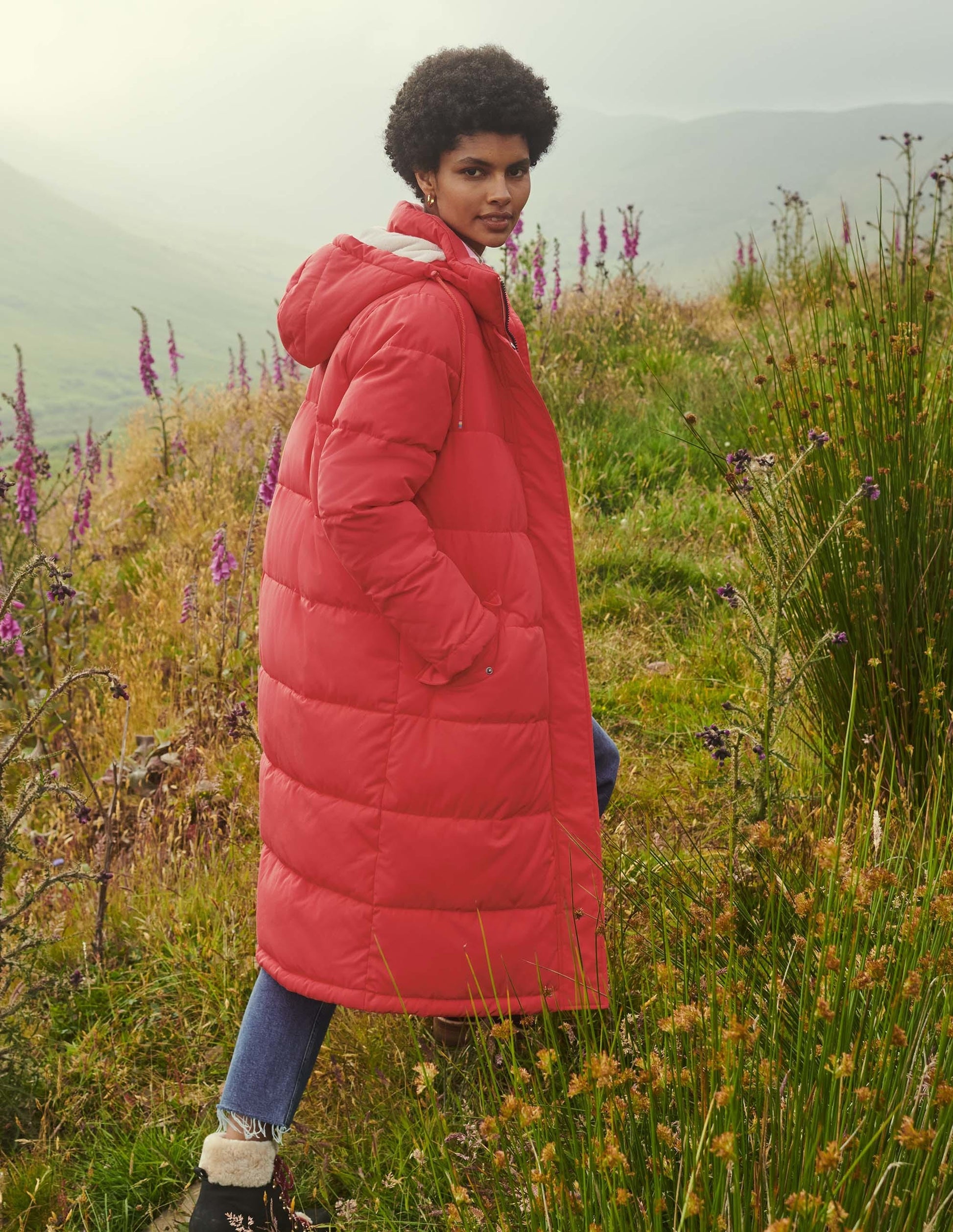 Skye Puffer Coat-Bright Coral-5