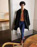 Manteau Cambridge texturé-Noir