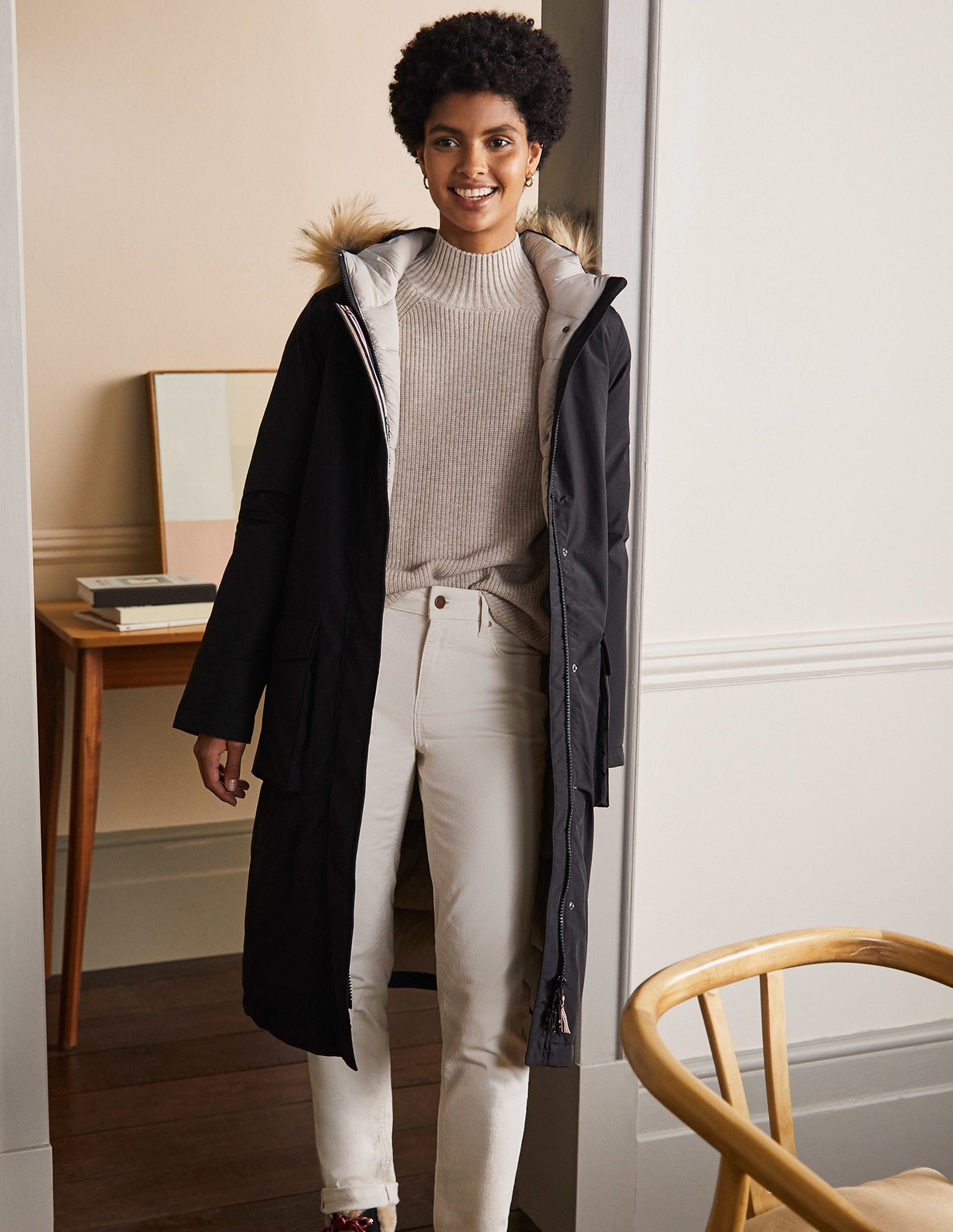 Orkney Wattierter Parka-Schwarz-4