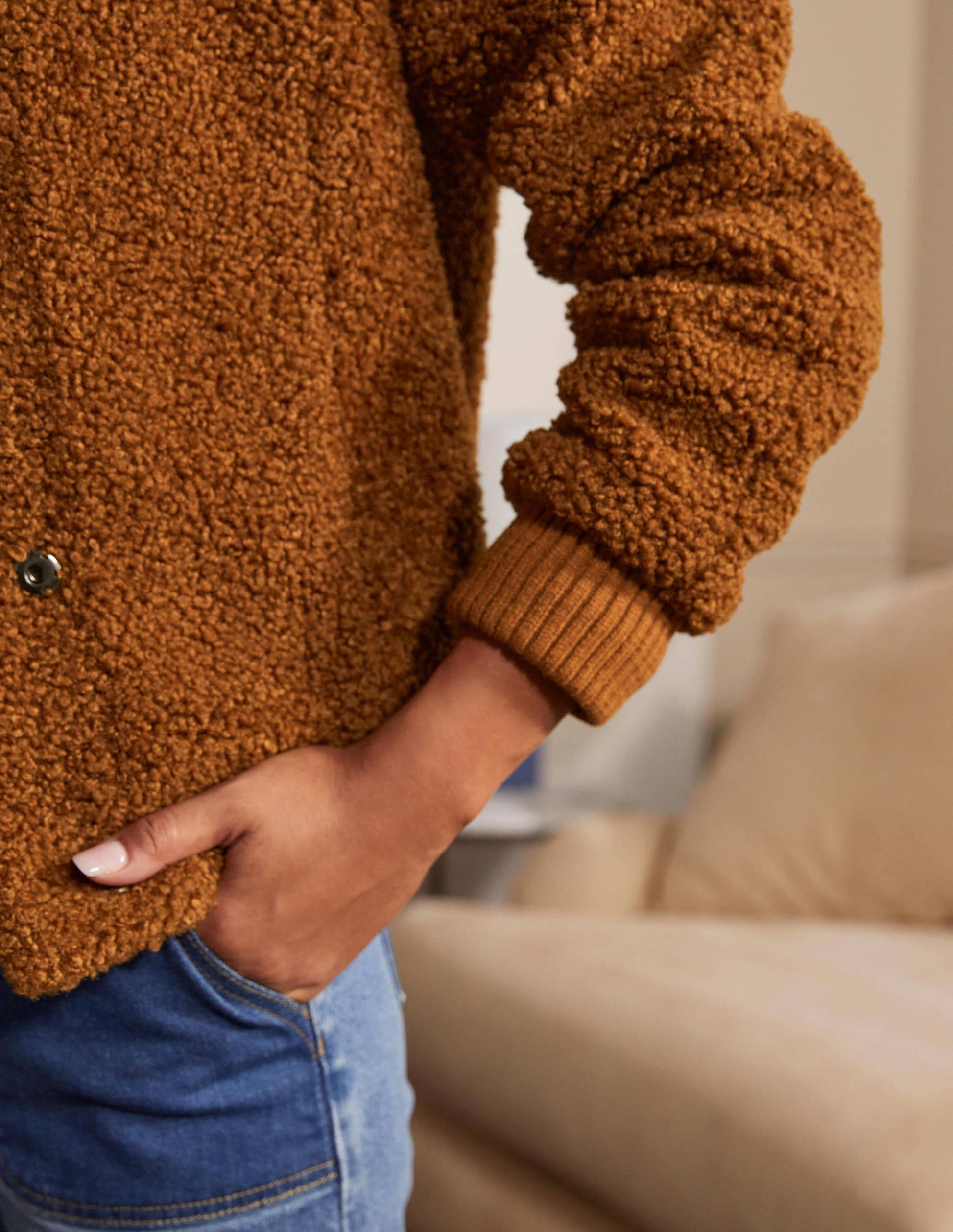 Veste bomber duveteuse-Gingembre-1
