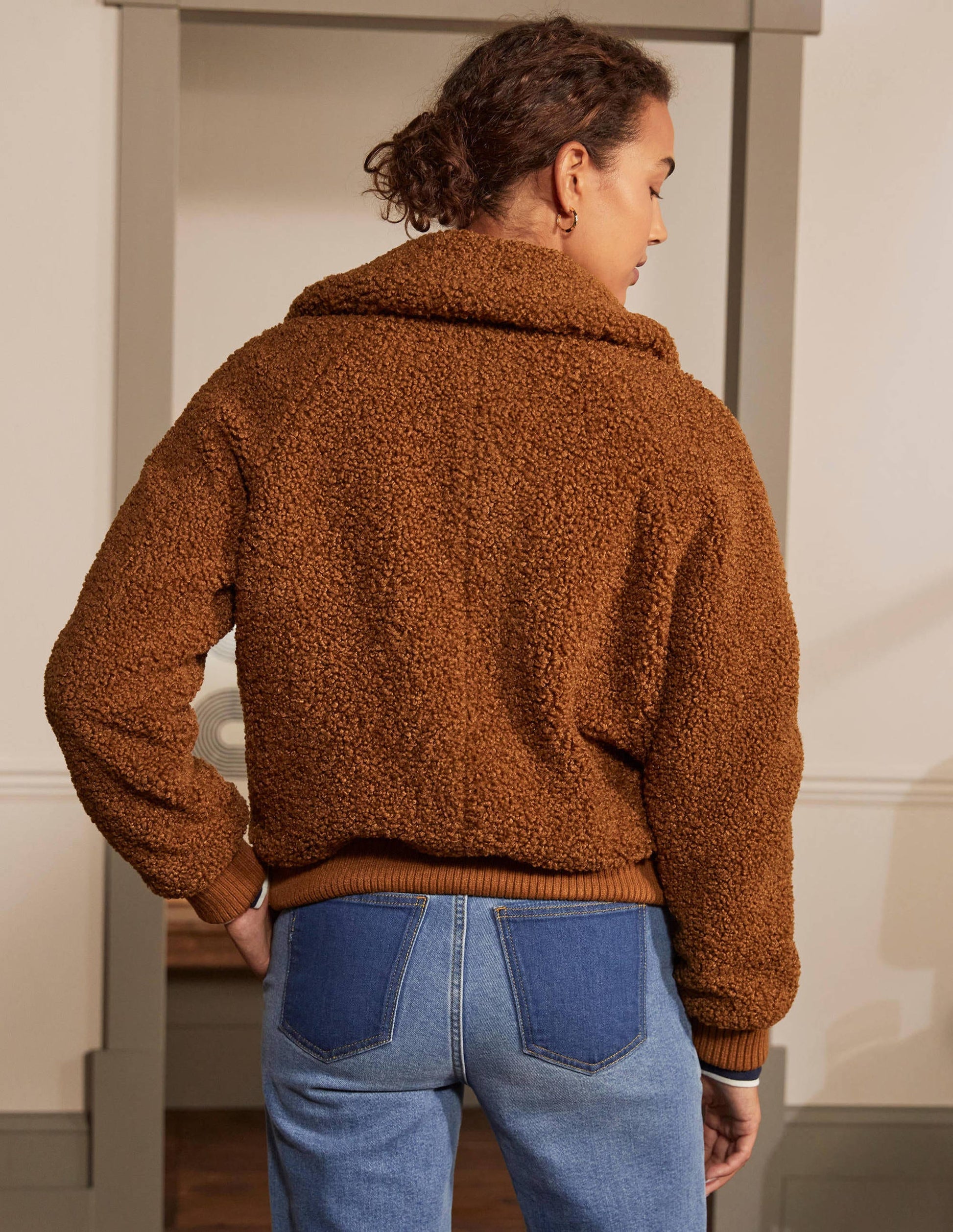 Veste bomber duveteuse-Gingembre-2