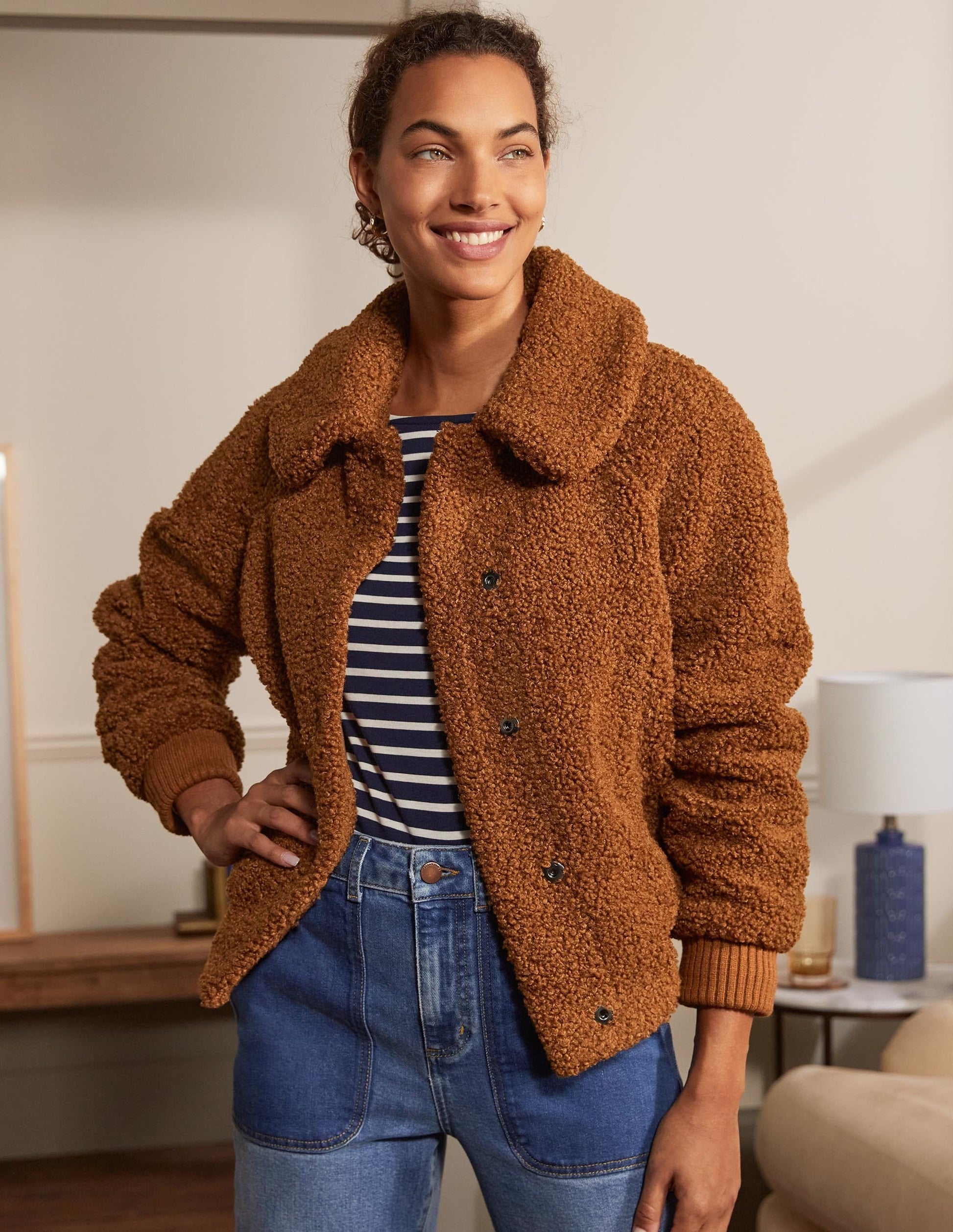 Veste bomber duveteuse-Gingembre-3