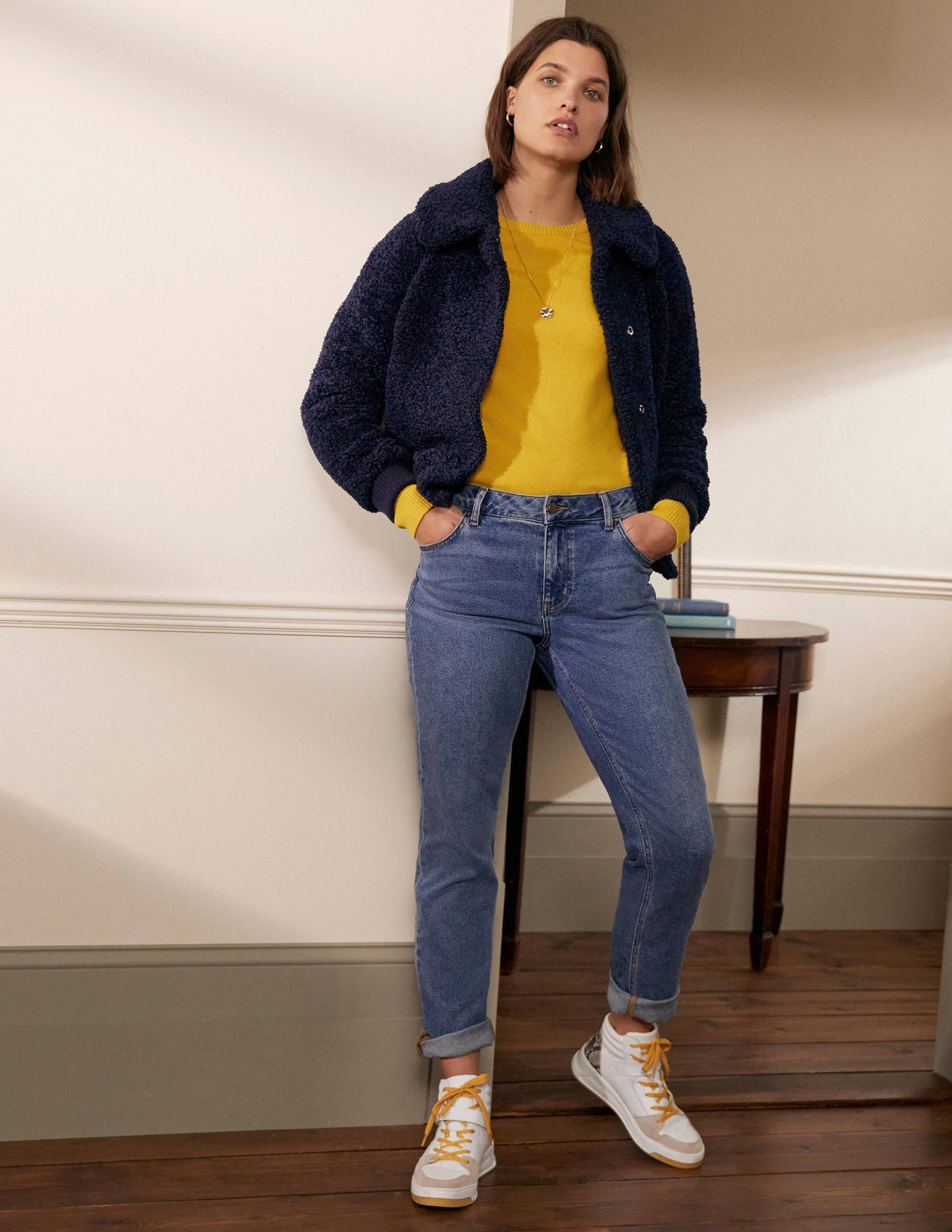 Teddy-Bomberjacke-Marineblau - Image 1