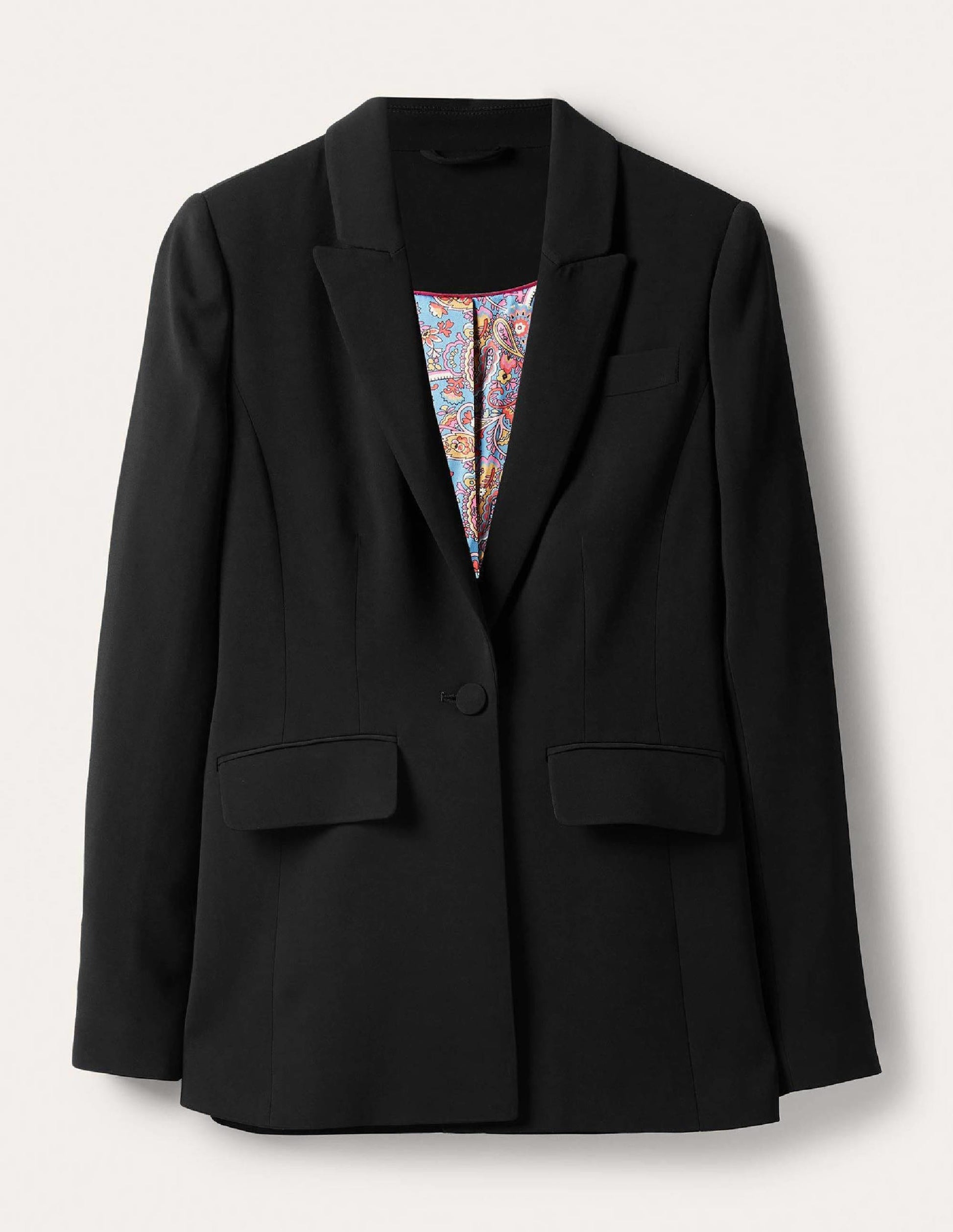 Taillierte Smoking-Jacke-Schwarz-6