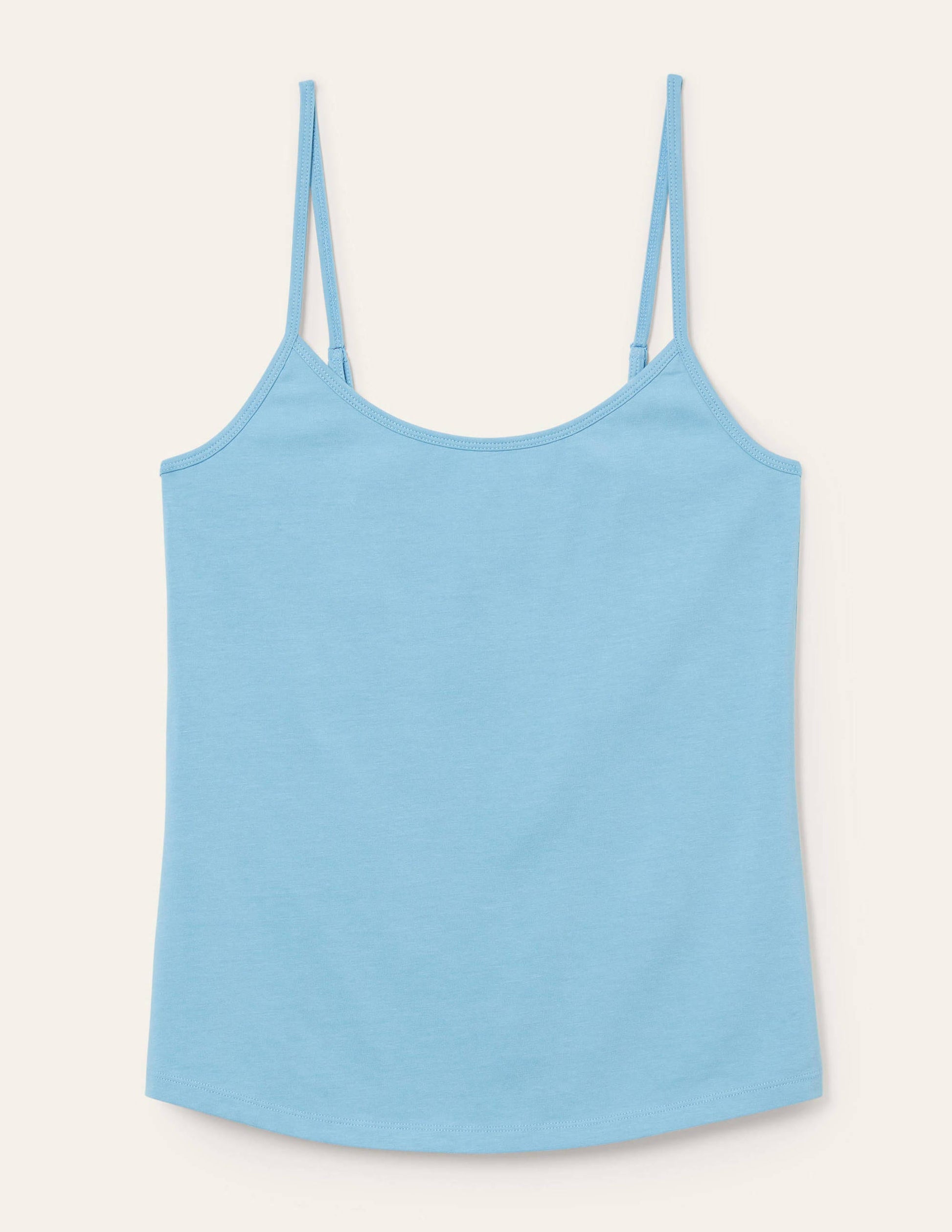 Schlichtes Camisole-Oberteil-Eisblau-5