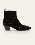 Western-Stiefeletten-Schwarz/Gold, Verstreute Tupfen