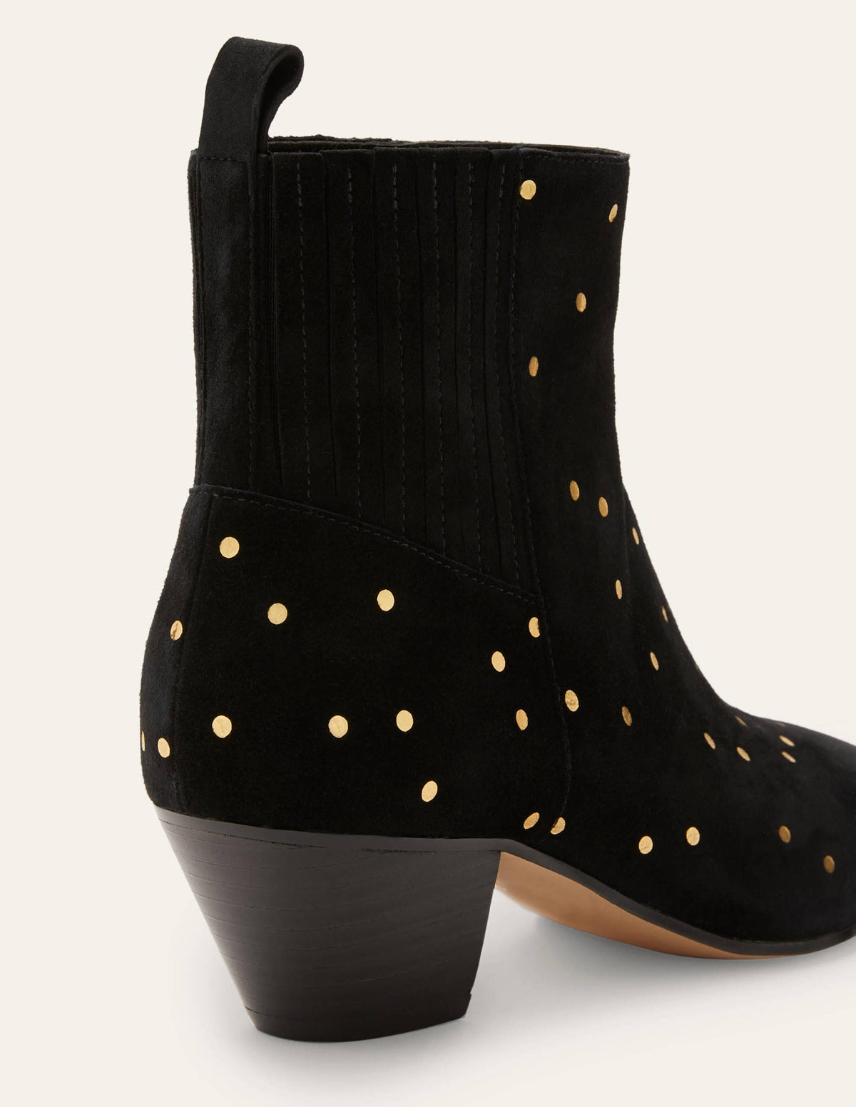 Western-Stiefeletten-Schwarz/Gold, Verstreute Tupfen-3