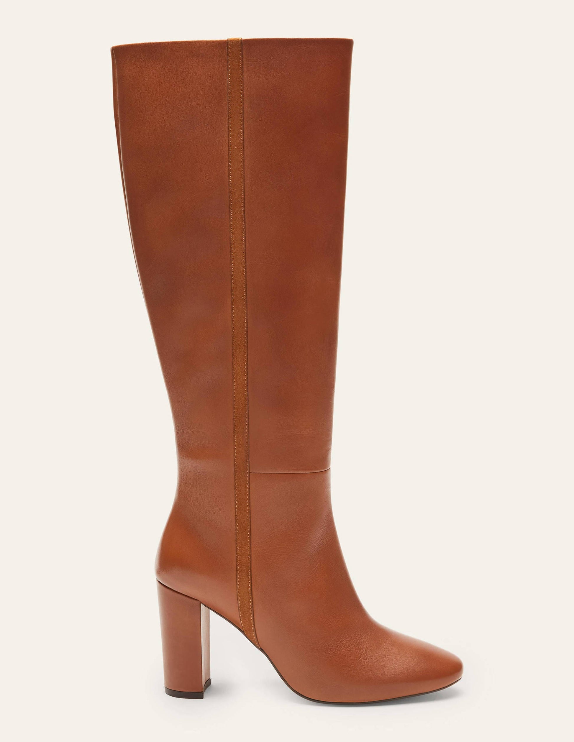 Bottes hauteur genou en cuir-Fauve-2