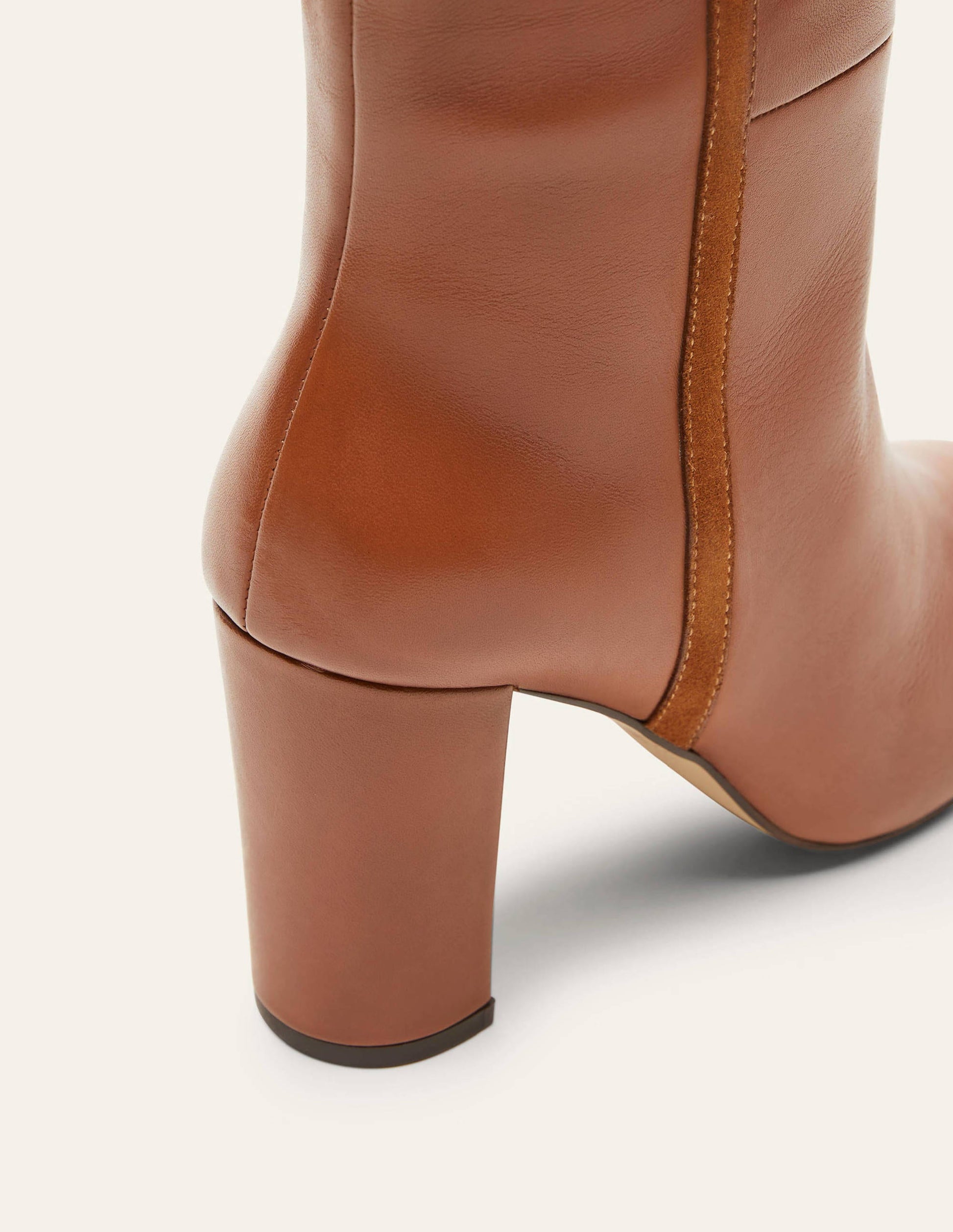Bottes hauteur genou en cuir-Fauve-3