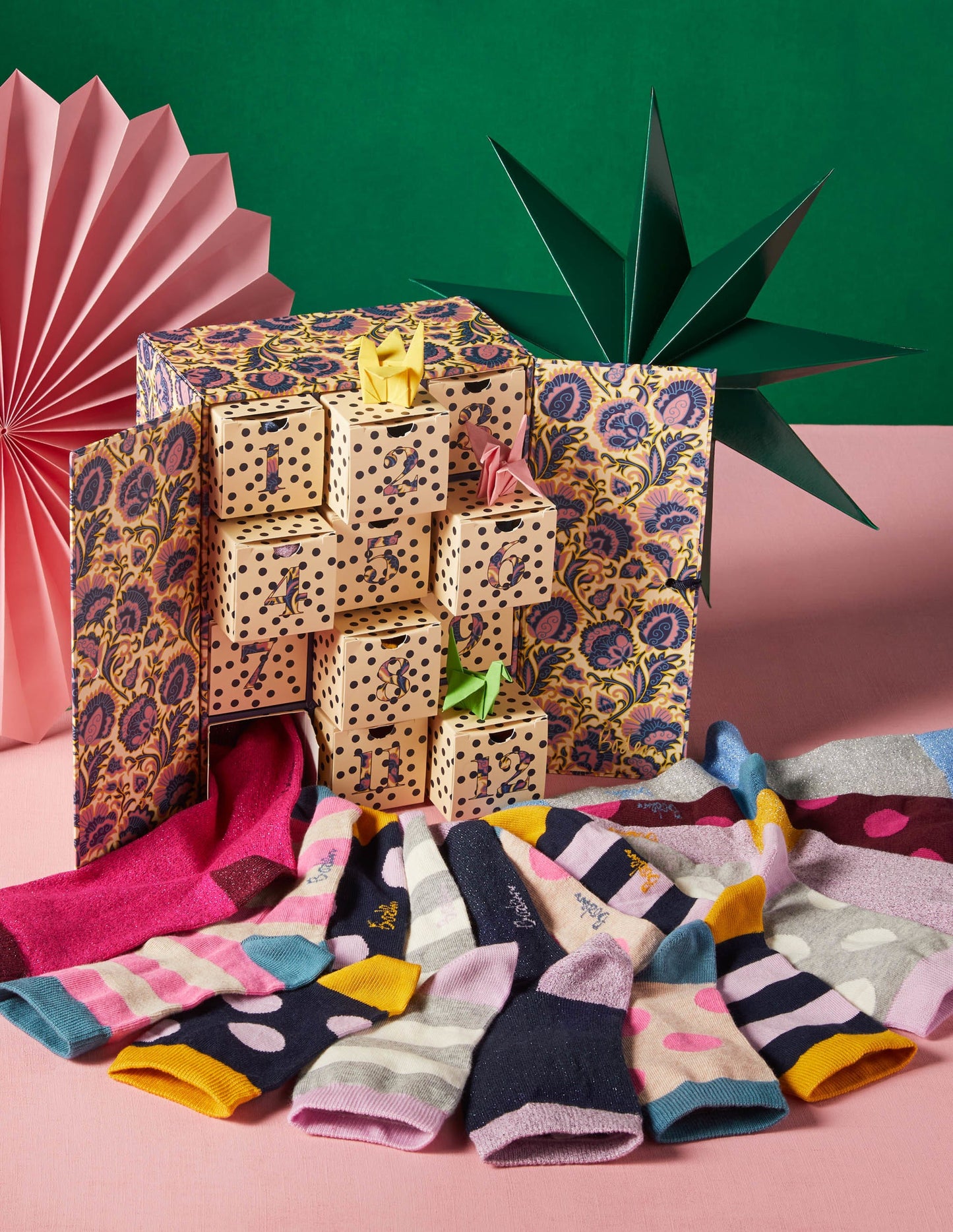 Socken-Adventsbox-Bunt