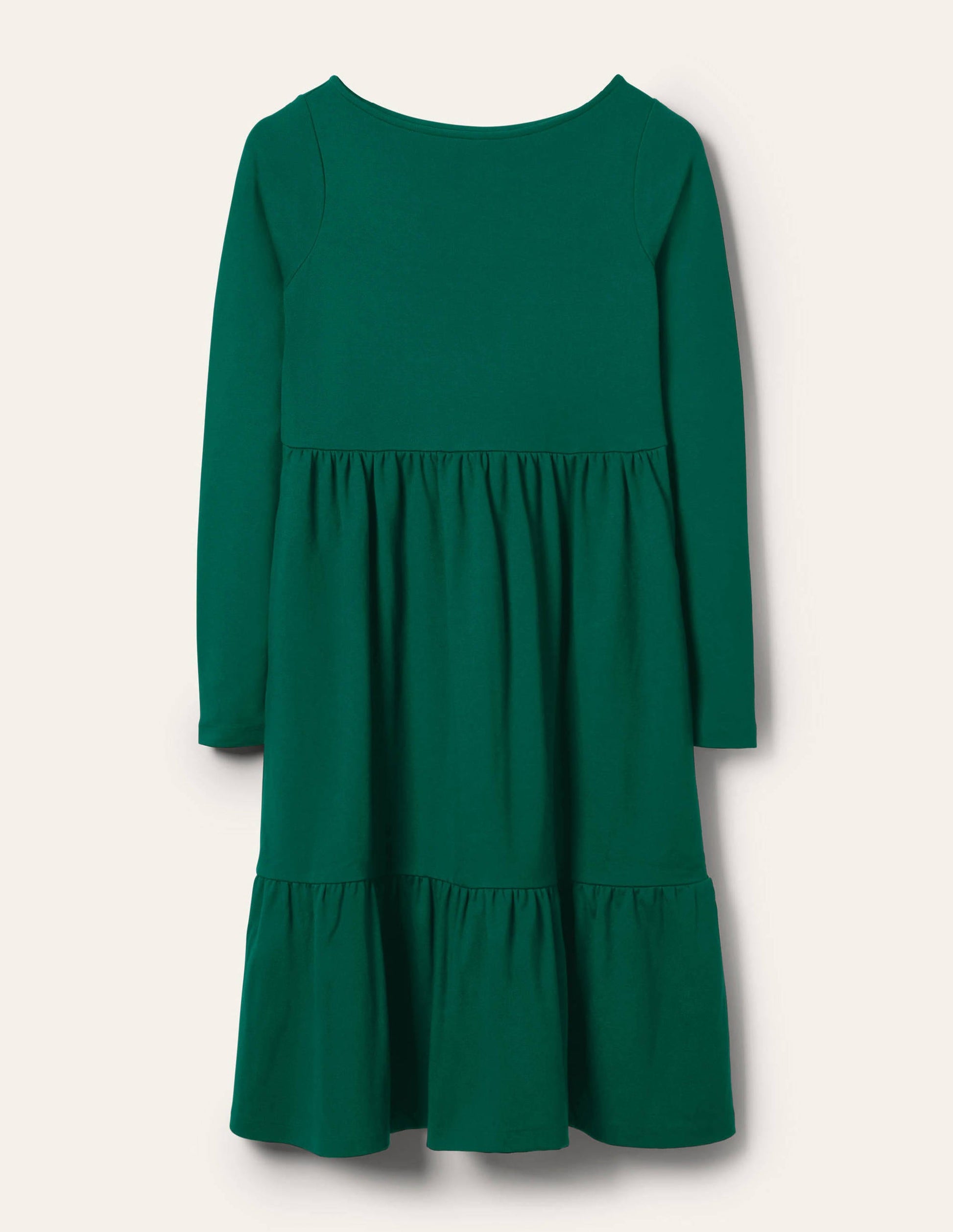 Ponte-Kleid mit Stufen-Waldgrün-5