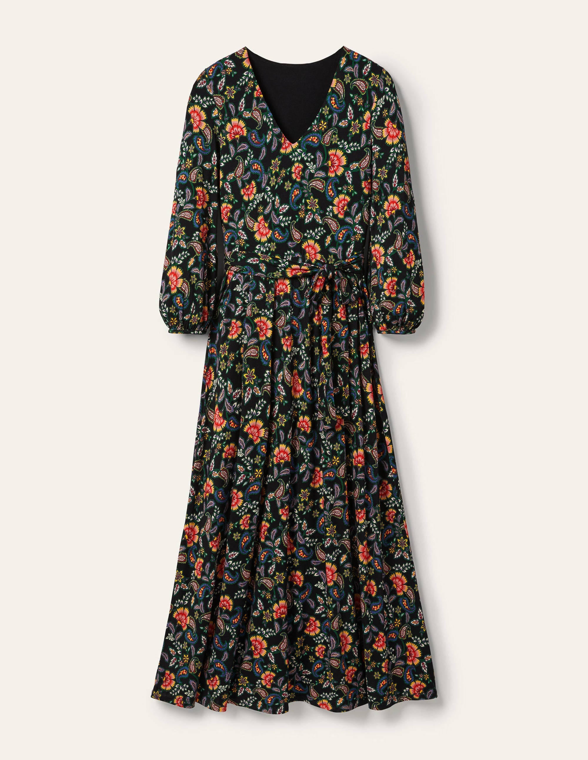 Jodie Jersey Dress-Black, Exotic Floral - Image 5
