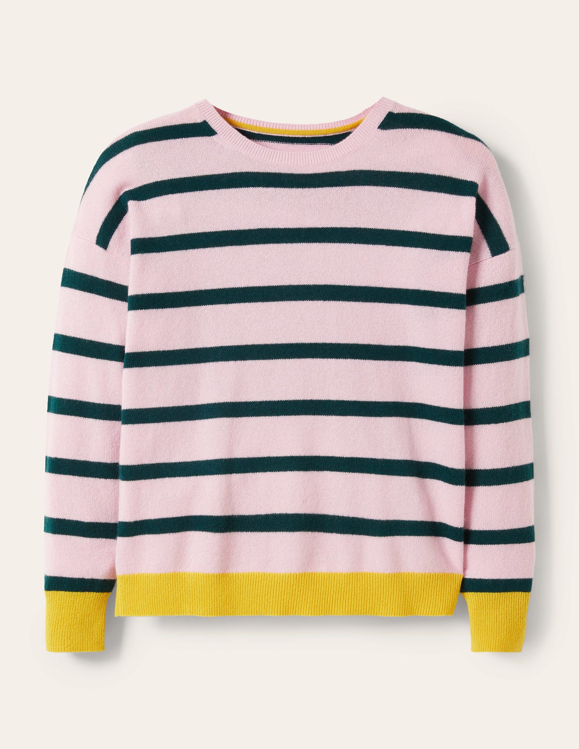 Pull Chatham rayé en cachemire-Rayé rose morganite-5