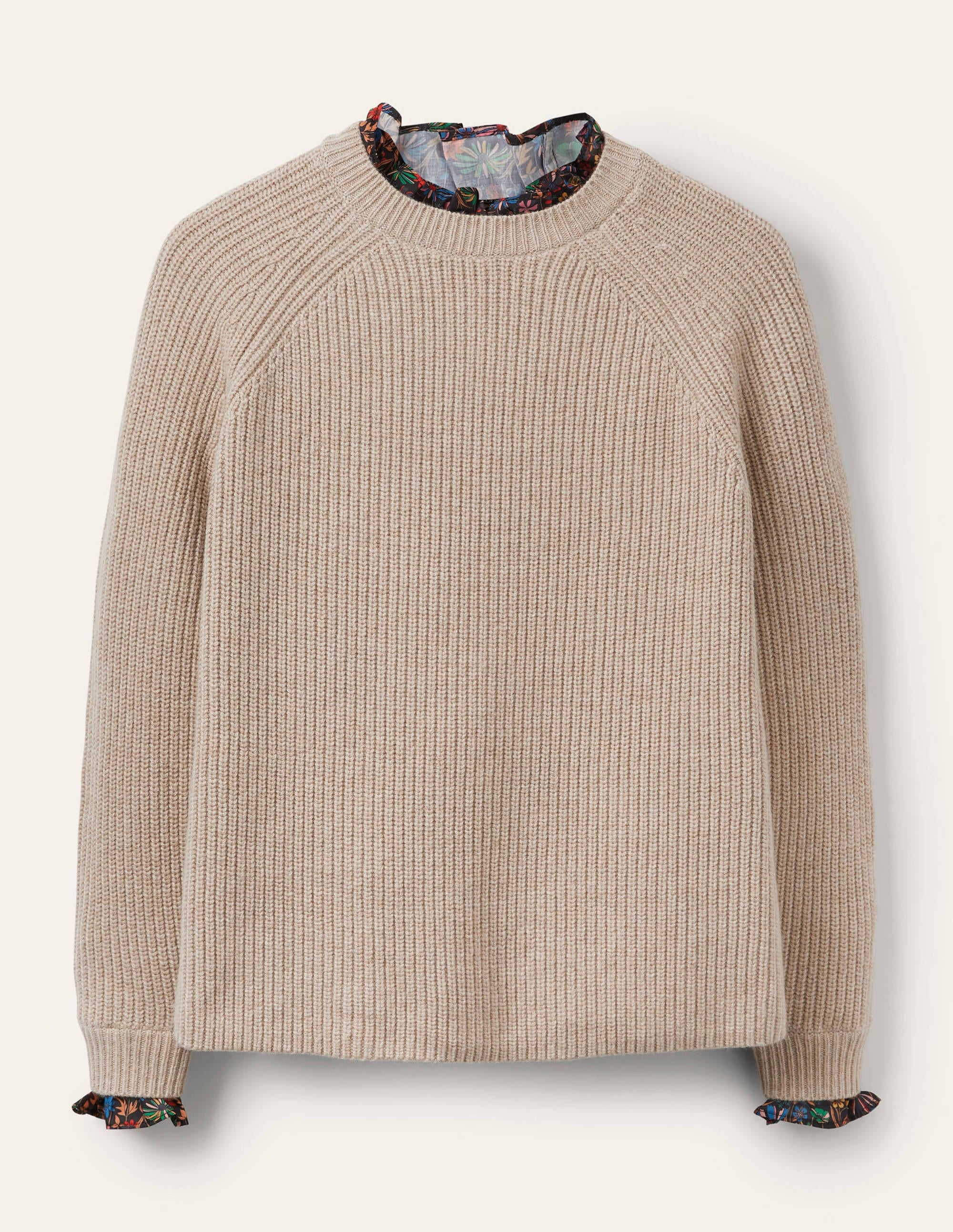 Relaxed Woven Mix Jumper-Chinchilla Melange - Image 5