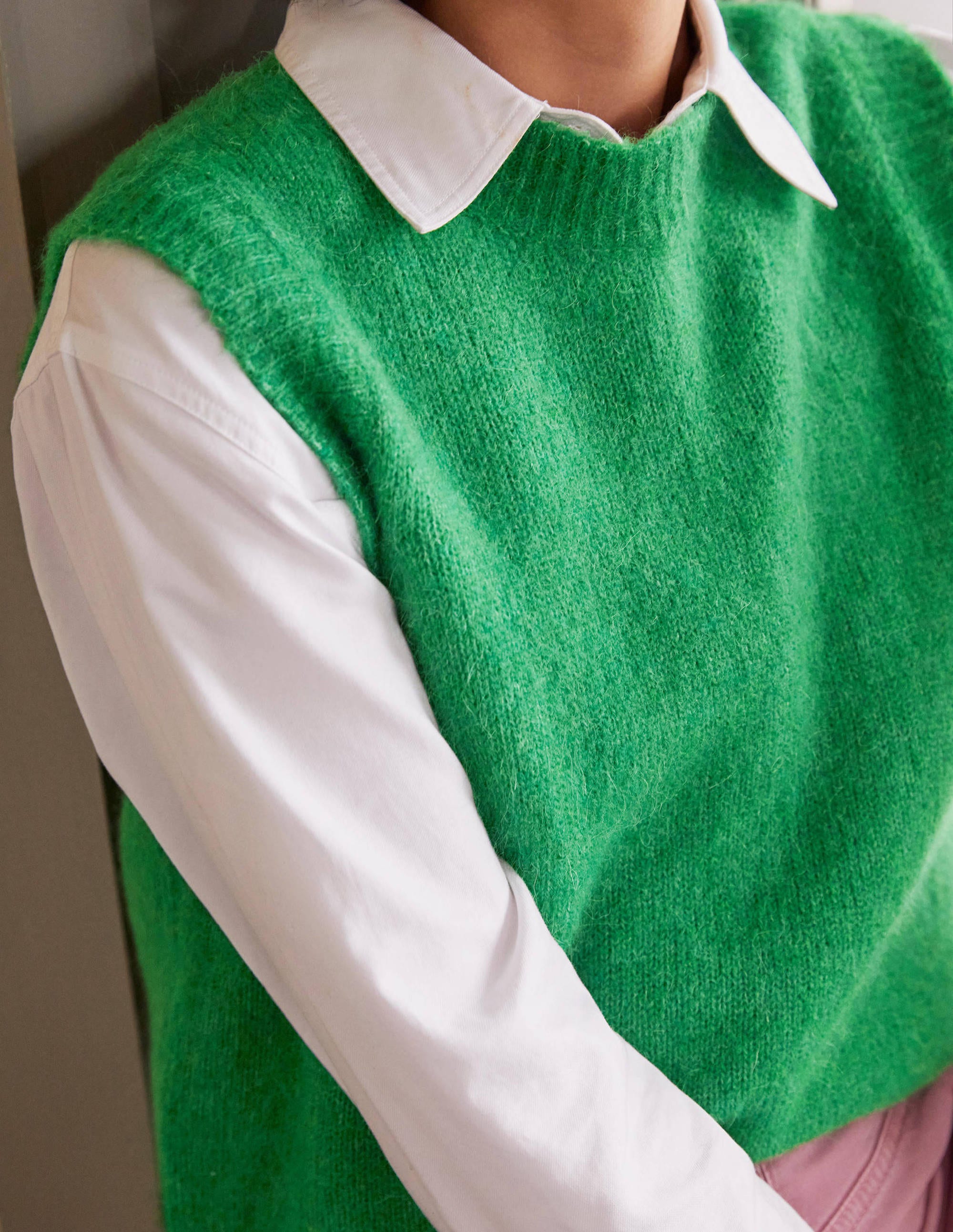 Débardeur en maille duveteuse-Vert irlandais - Image 2