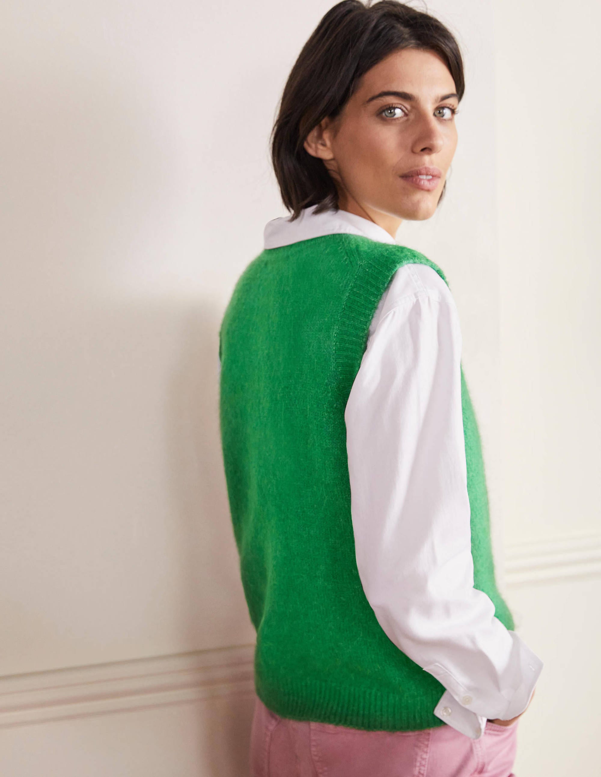 Débardeur en maille duveteuse-Vert irlandais - Image 3