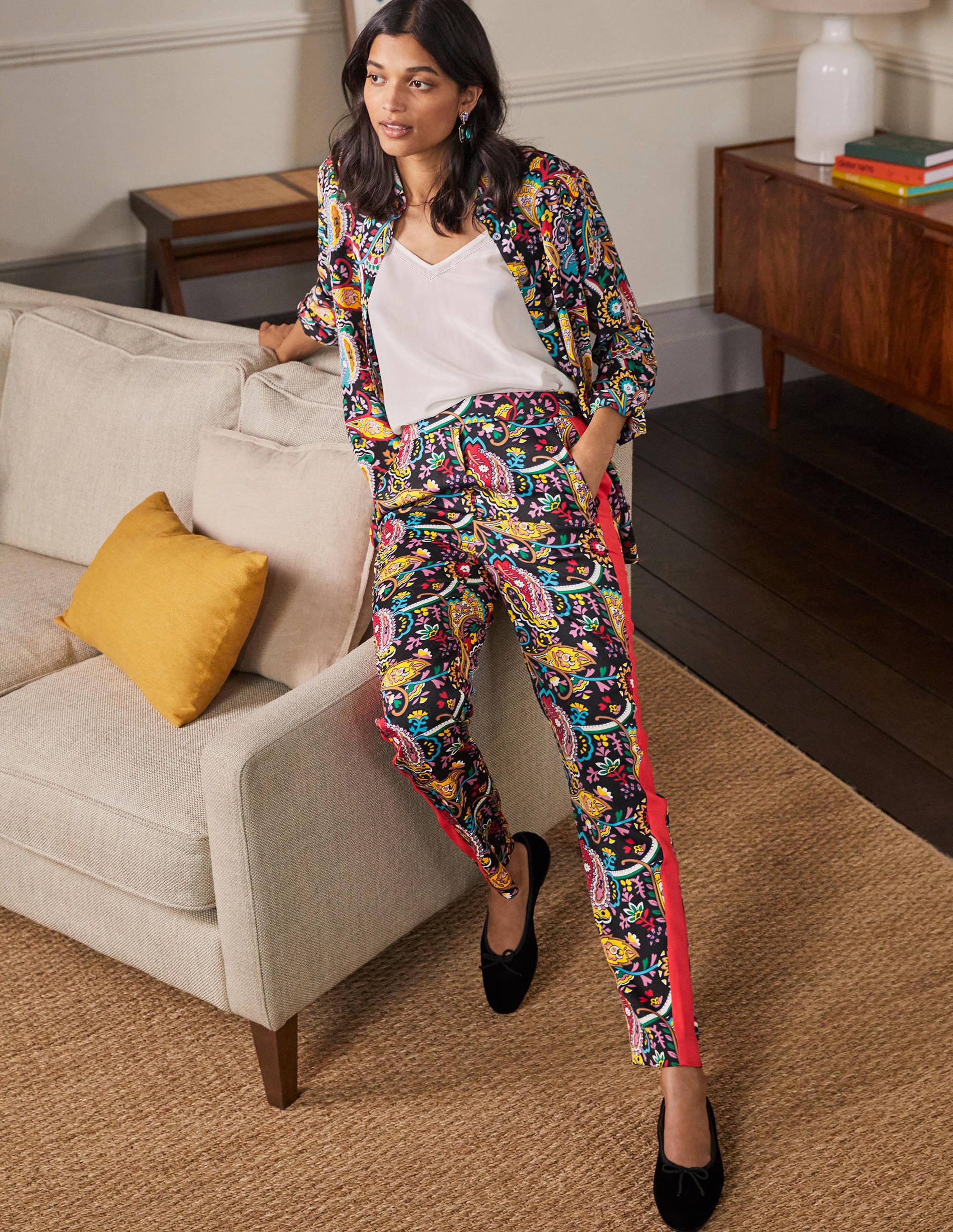 Pantalon Ludlow à enfiler-Noir, motif Fantastical - Image 5