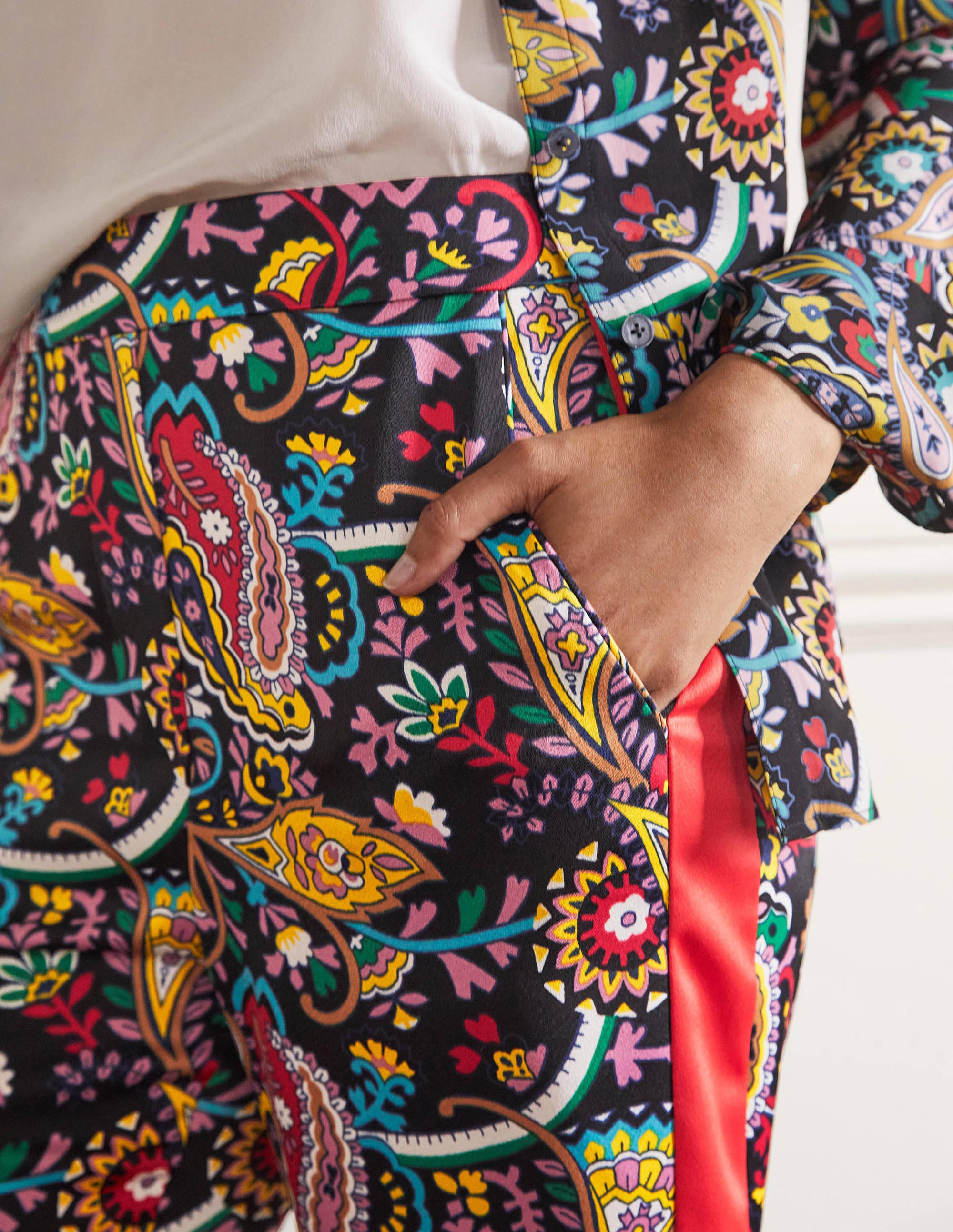 Pantalon Ludlow à enfiler-Noir, motif Fantastical - Image 1