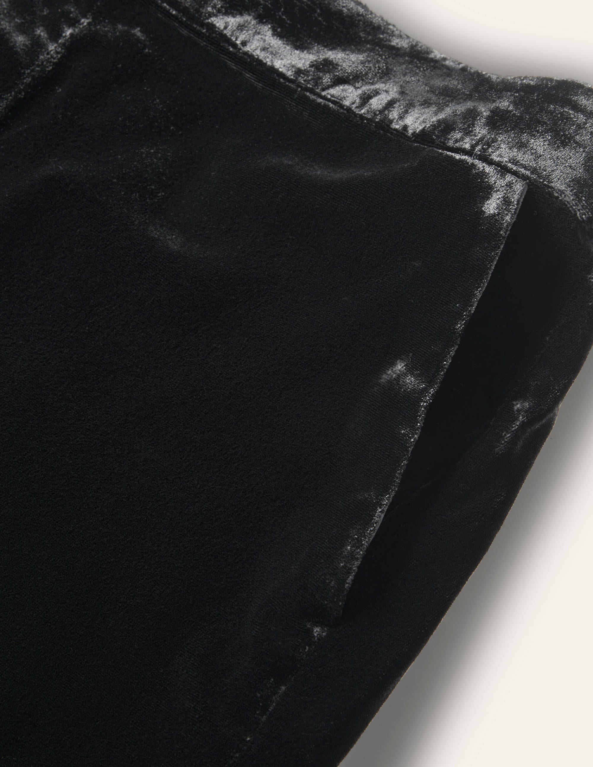 Samthose mit Bündchen-Schwarz - Image 7
