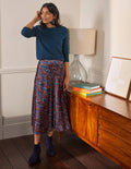Seam Detail Midi Skirt-Winter Azure, Fantastical