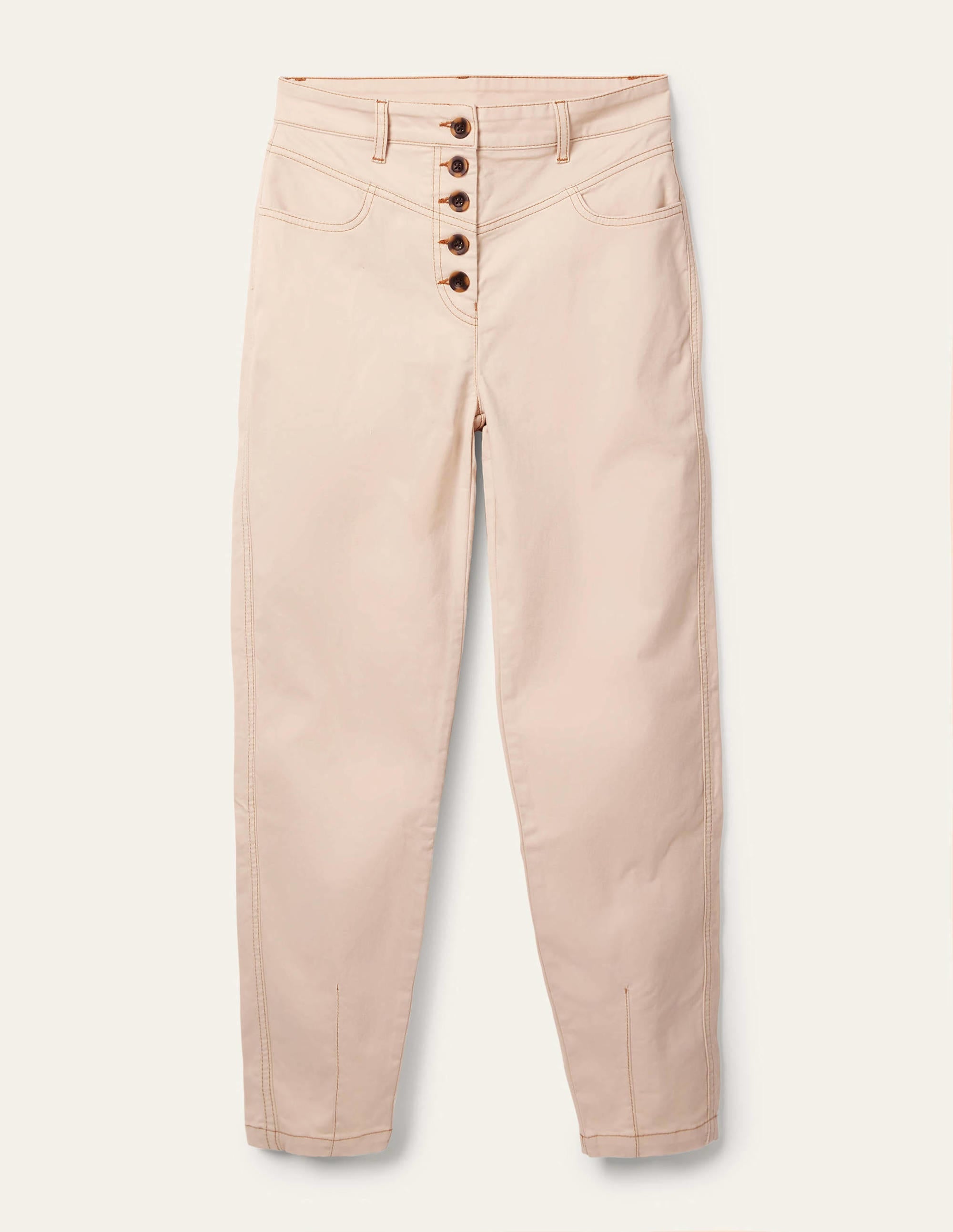 Schmal zulaufende Chinohose-Hafermilch - Image 6