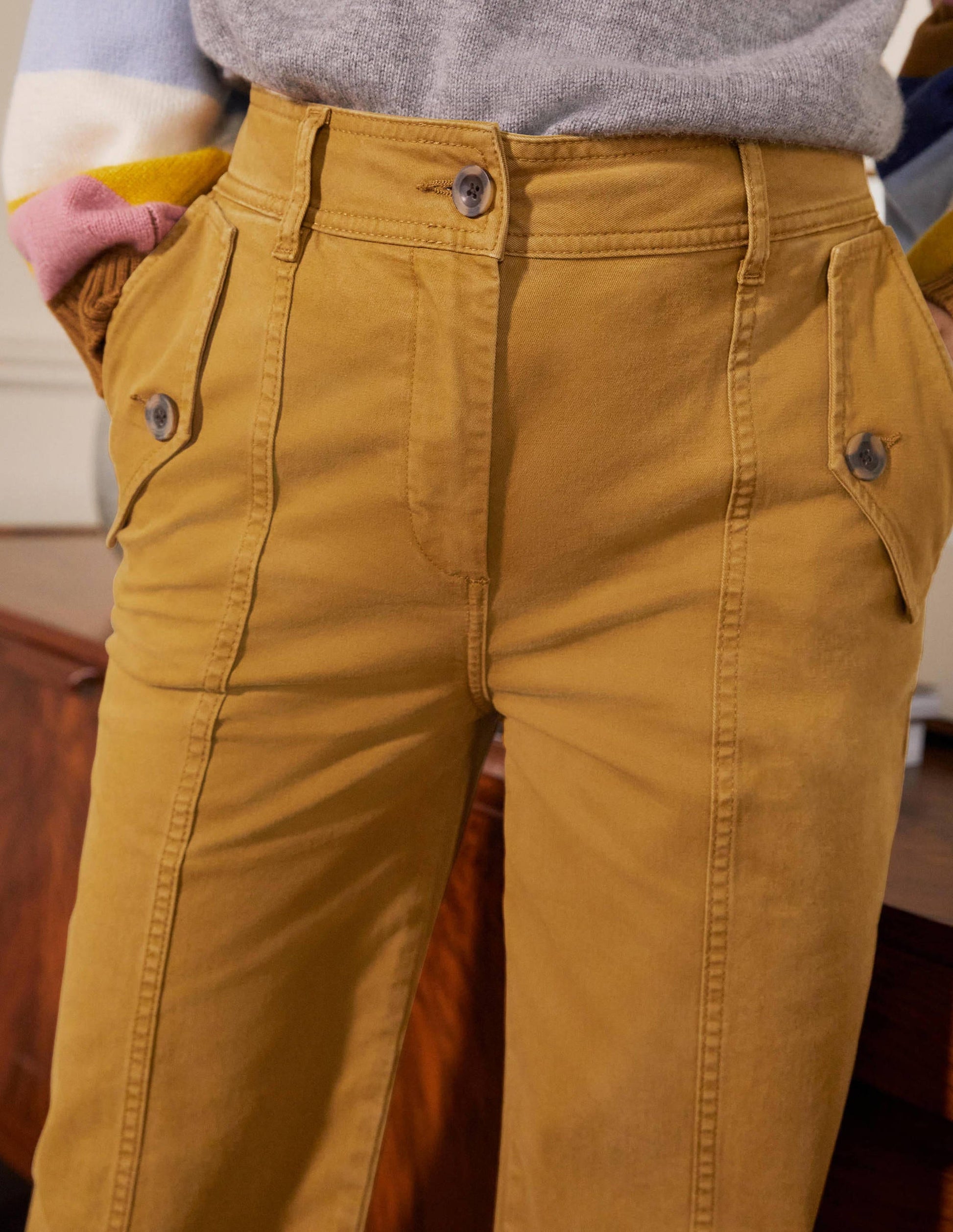 Pantalon chino large-Encens-2