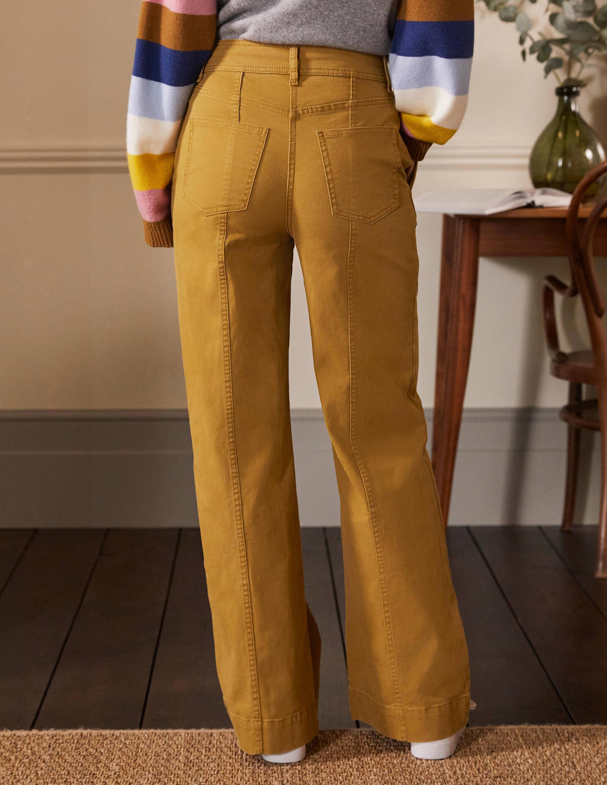 Pantalon chino large-Encens - Image 3