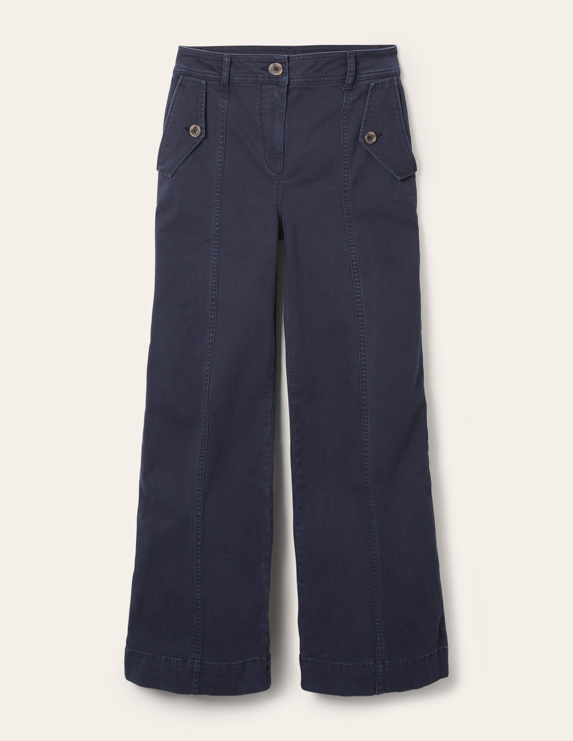 Pantalon chino large-Bleu marine-5